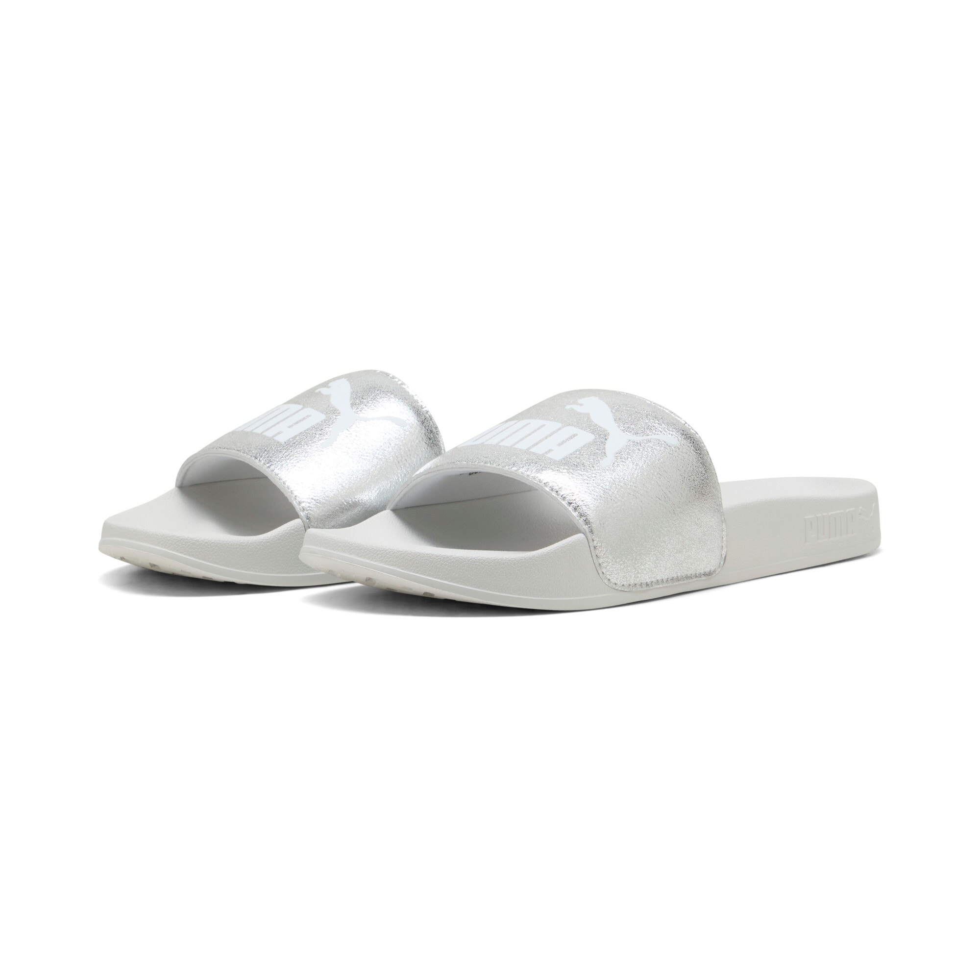 Image of PUMA Badesandale "LEADCAT 2.0 METALLIC WHISPER" für Freizeitaktivitäten, mit gepolsterter Sohle, sportlicher Stil
