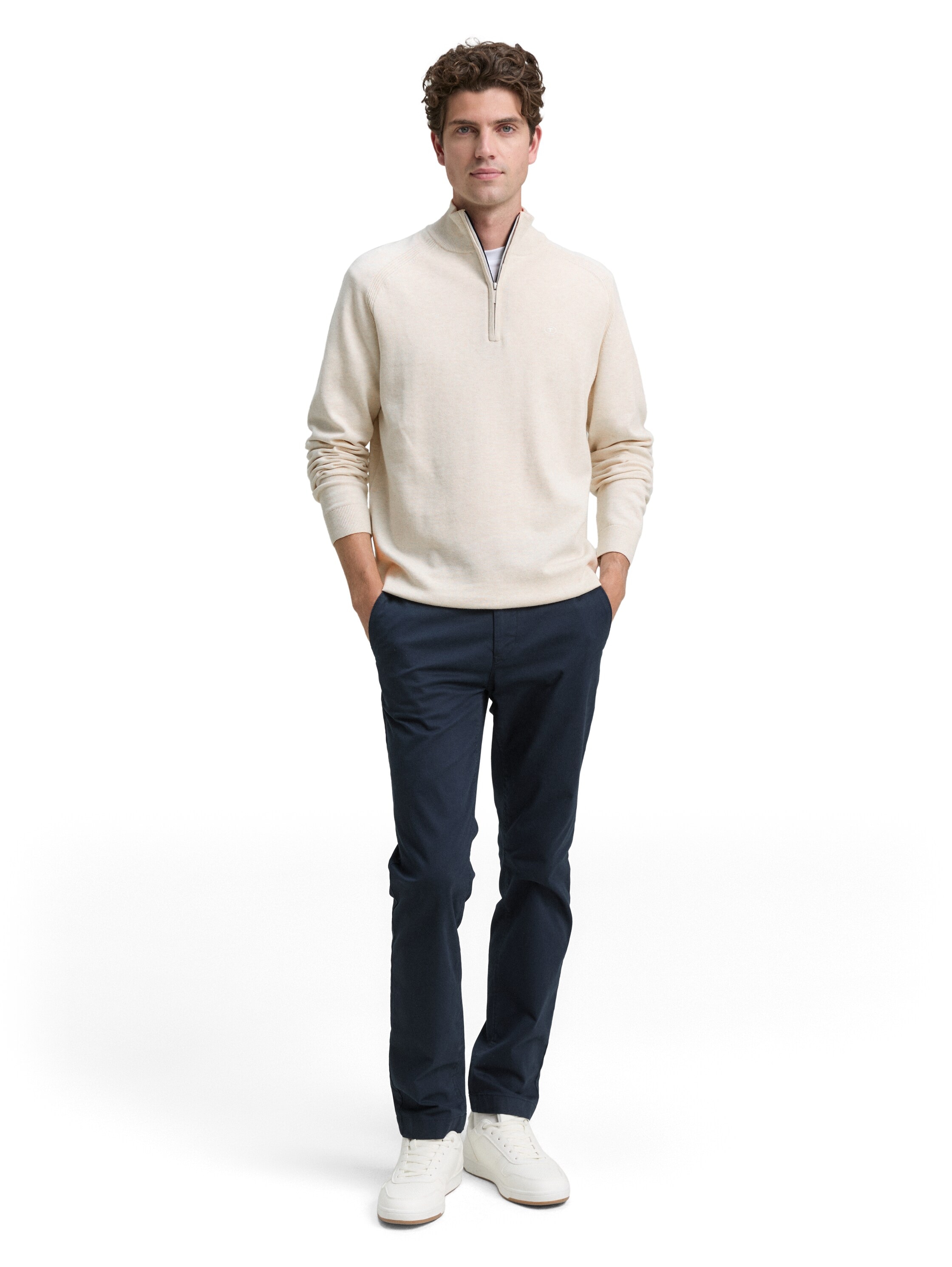 TOM TAILOR Troyer, mit Logo Stickerei