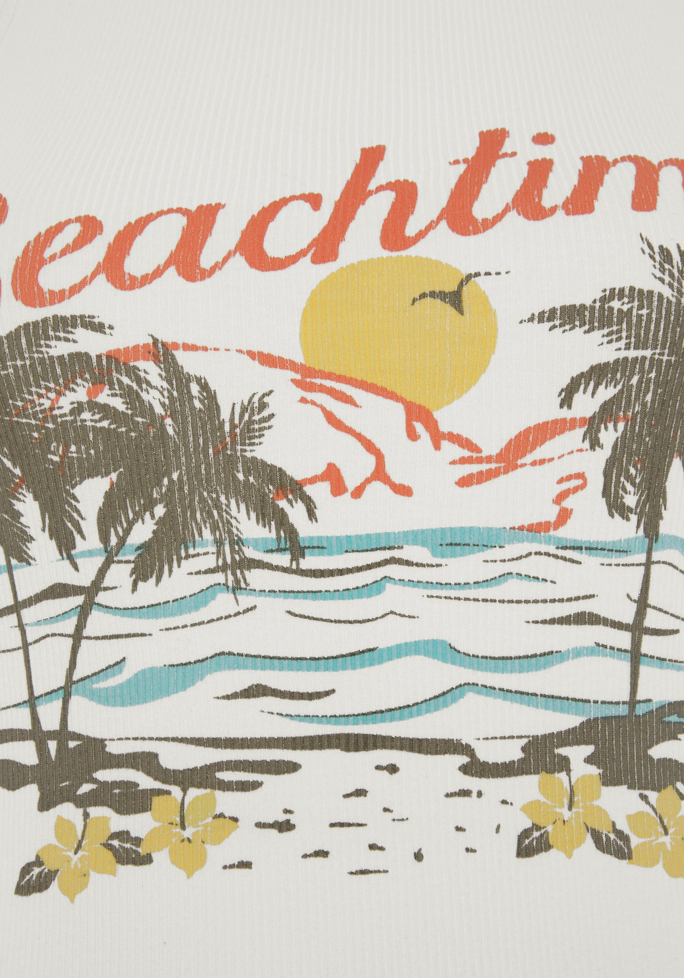 Beachtime Tanktop, (Packung, 2 tlg.), mit tropischem Druck