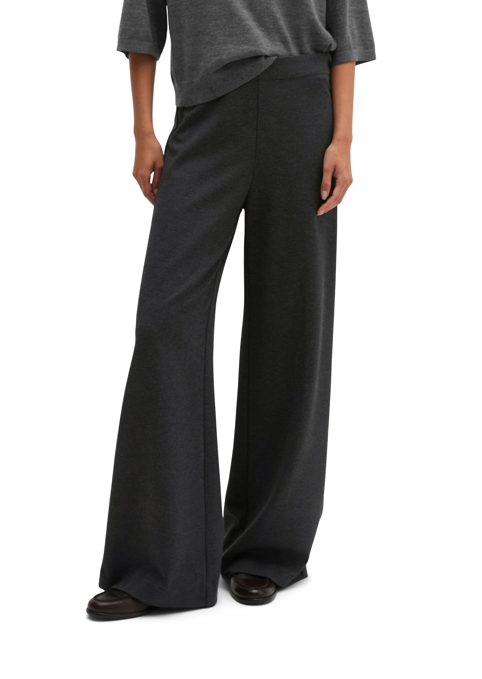 Marc O'Polo Jerseyhose  Model Margo wide aus kompaktem Interlockjersey