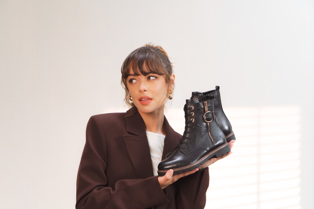 Remonte Bottes à lacets  Schnürboots, Casual-Stiefelette, Blockabsatz, mit grosser Zierschliesse