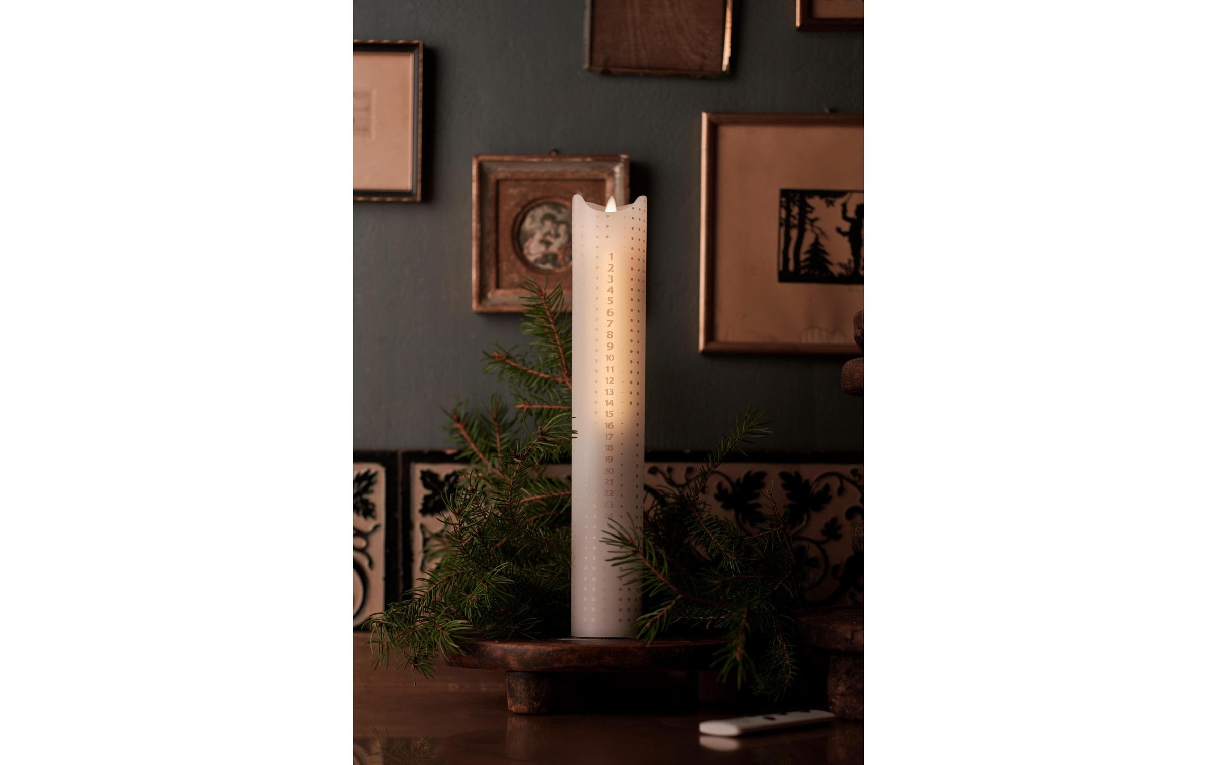 Sirius Adventskerze »LED-Kerze Advent Calendar, Weiss«