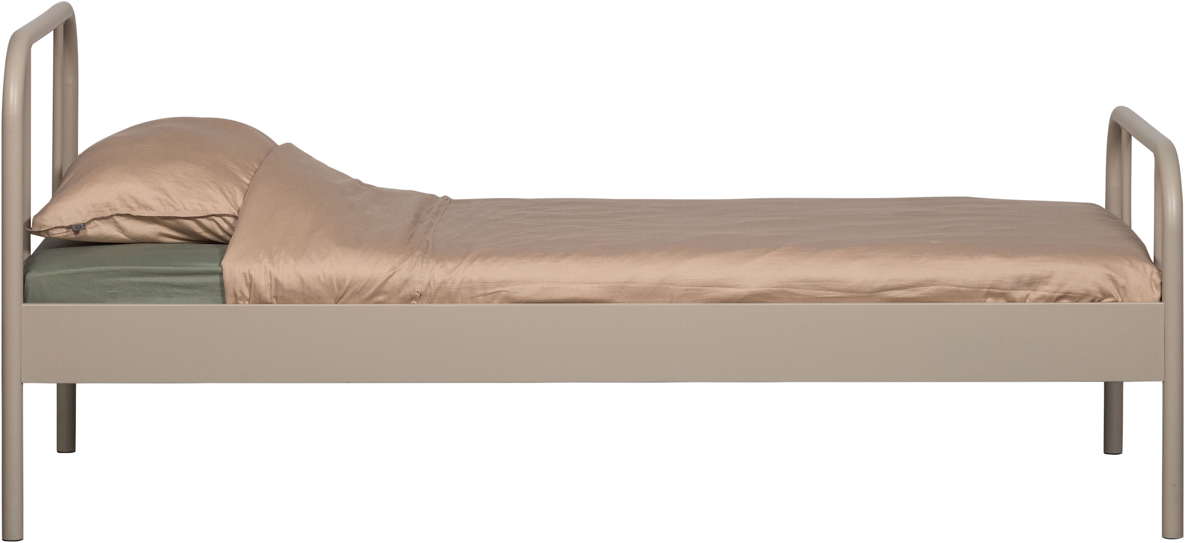 WOOOD Bettgestell »Mata Stahlrahmen pulverbeschichtet, H 90 x B 208 x T 95 cm« Matratzenmass 90x200 cm, einfach zu montierbar, Pfleiglicht