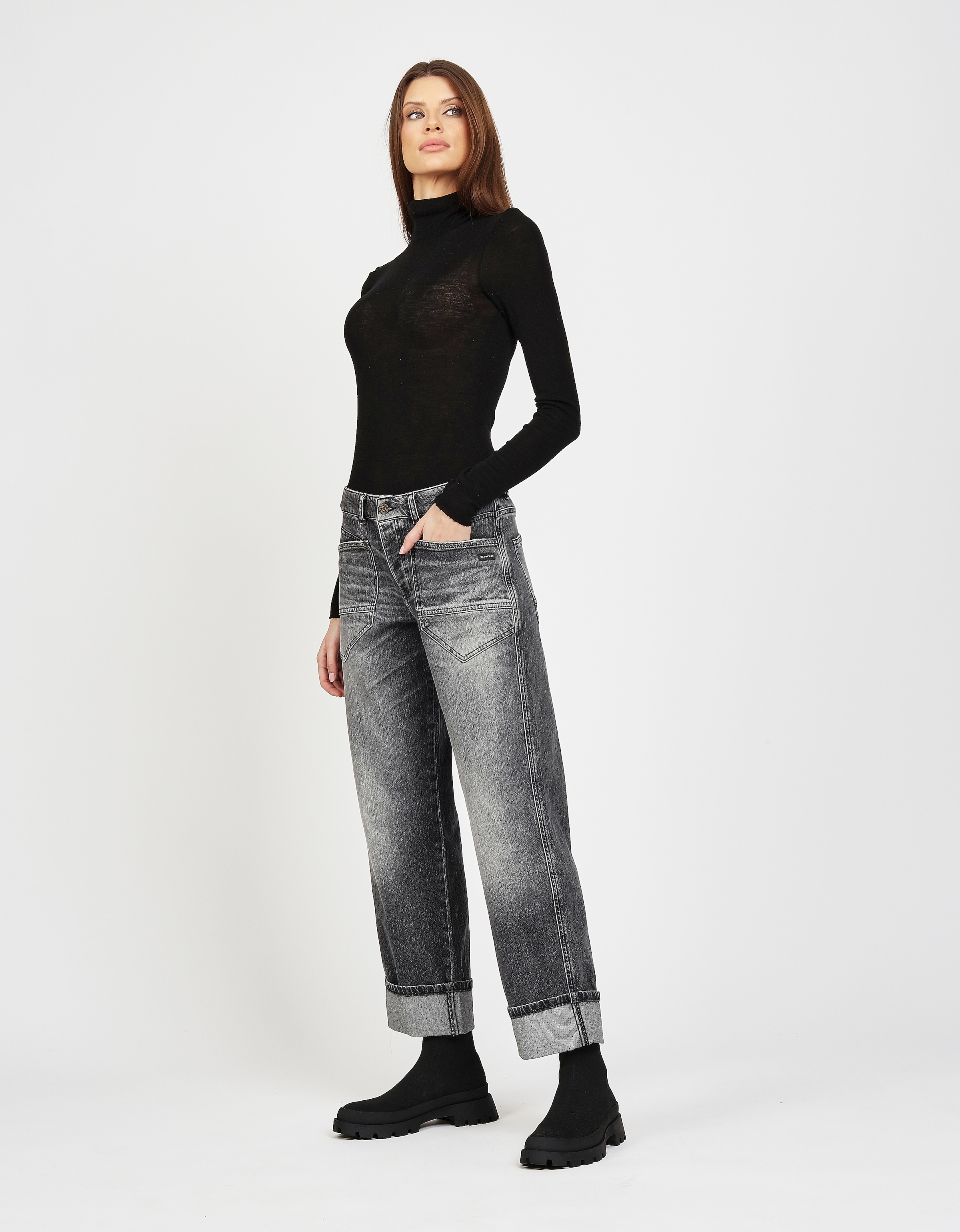 GANG Loose-fit-Jeans »94ROBERTA«, mit übergrossen aufgesetzten Taschen