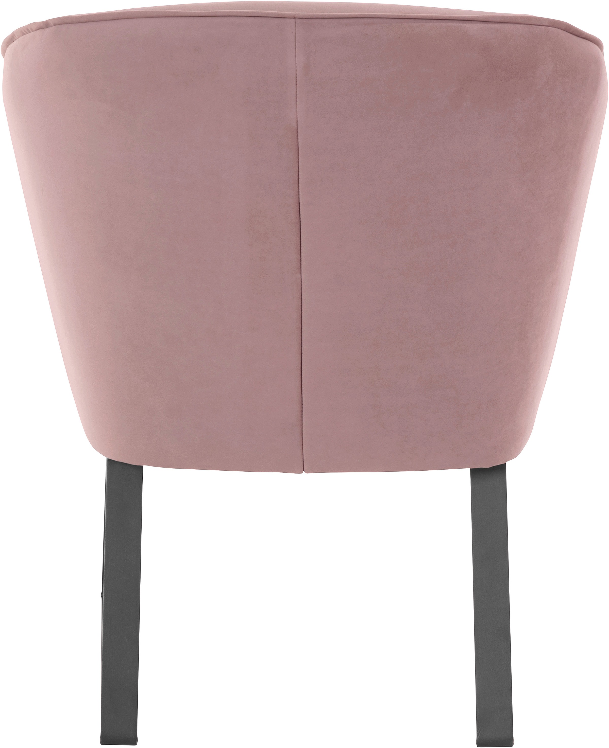 exxpo - sofa fashion Sessel »Americano, Loungesessel«, mit Keder und Metallfüssen, Bezug in verschiedenen Qualitäten, 1 Stck.