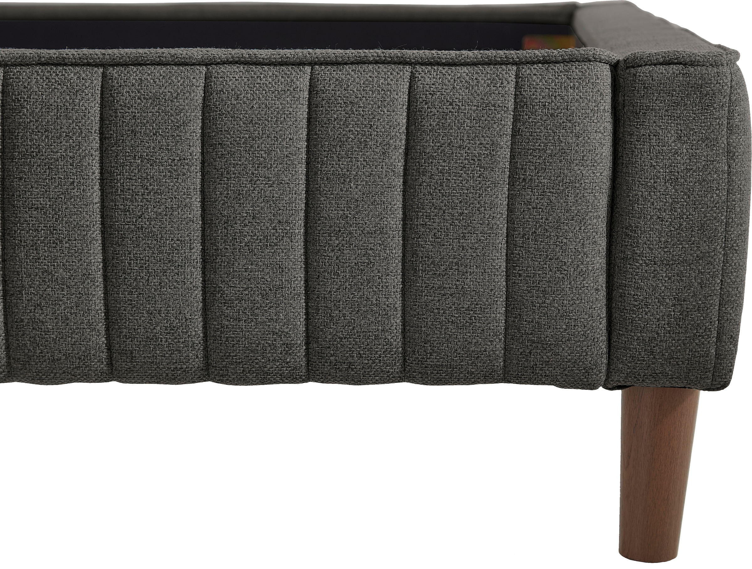 ATLANTIC home collection Polsterbett »Madita, 180x200cm, mit organischer Kopfteilform«, luxuriös gepolstertes Kopfteil, Bezugstoff mit einem feinen Relief