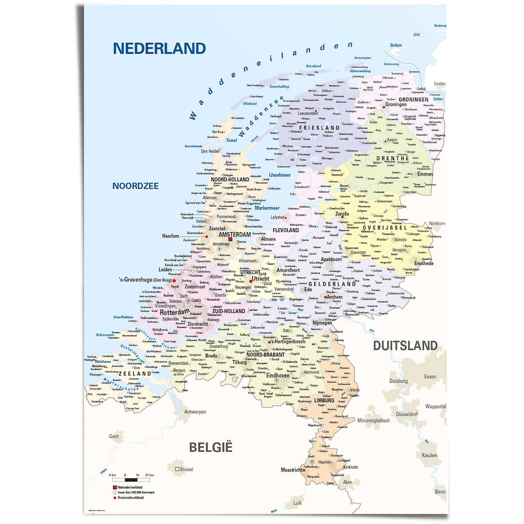 Reinders! Poster »Schulkarte Niederlande«