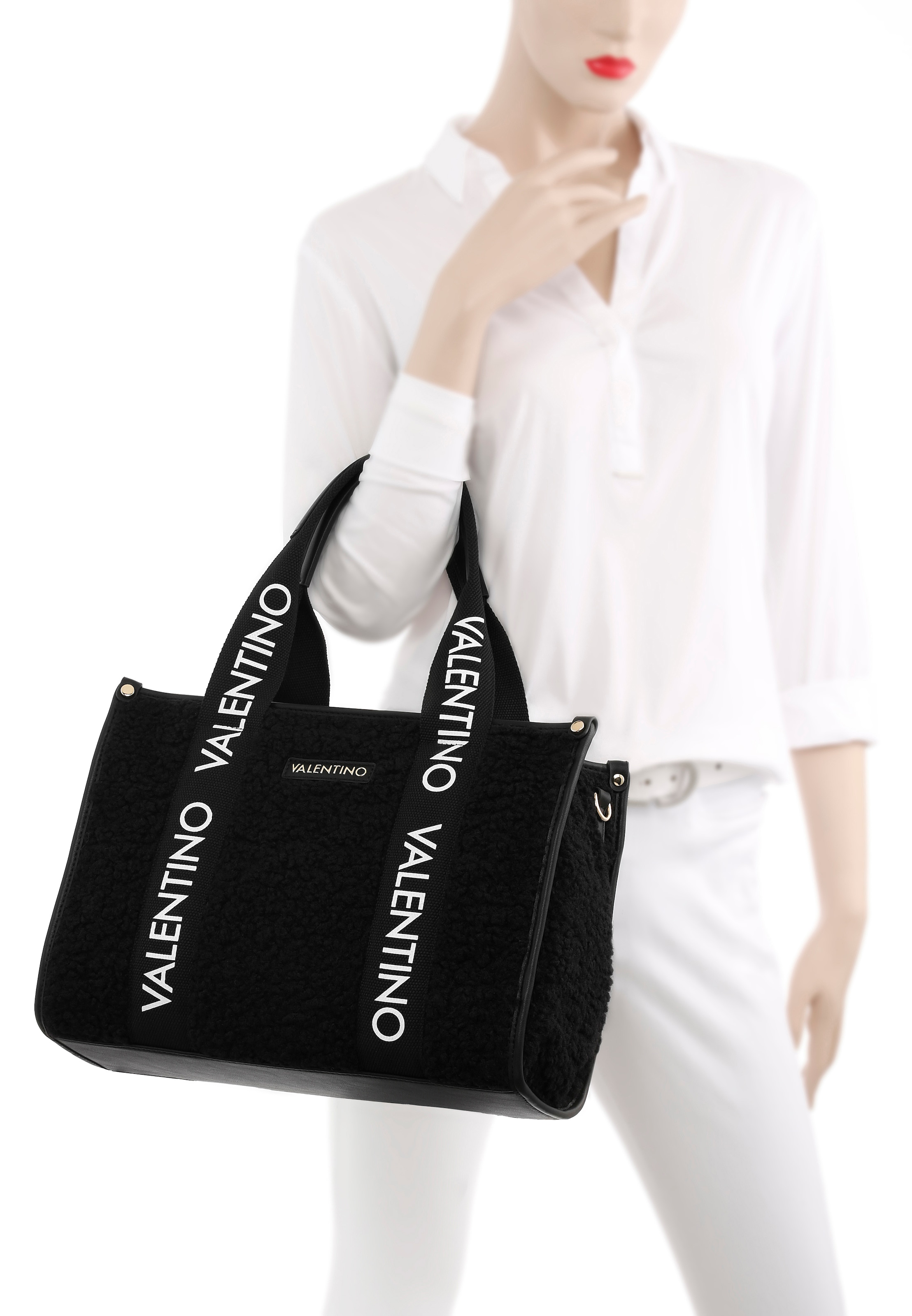 VALENTINO BAGS Shopper »SPECIAL CAMY« in modischer Teddy-Optik