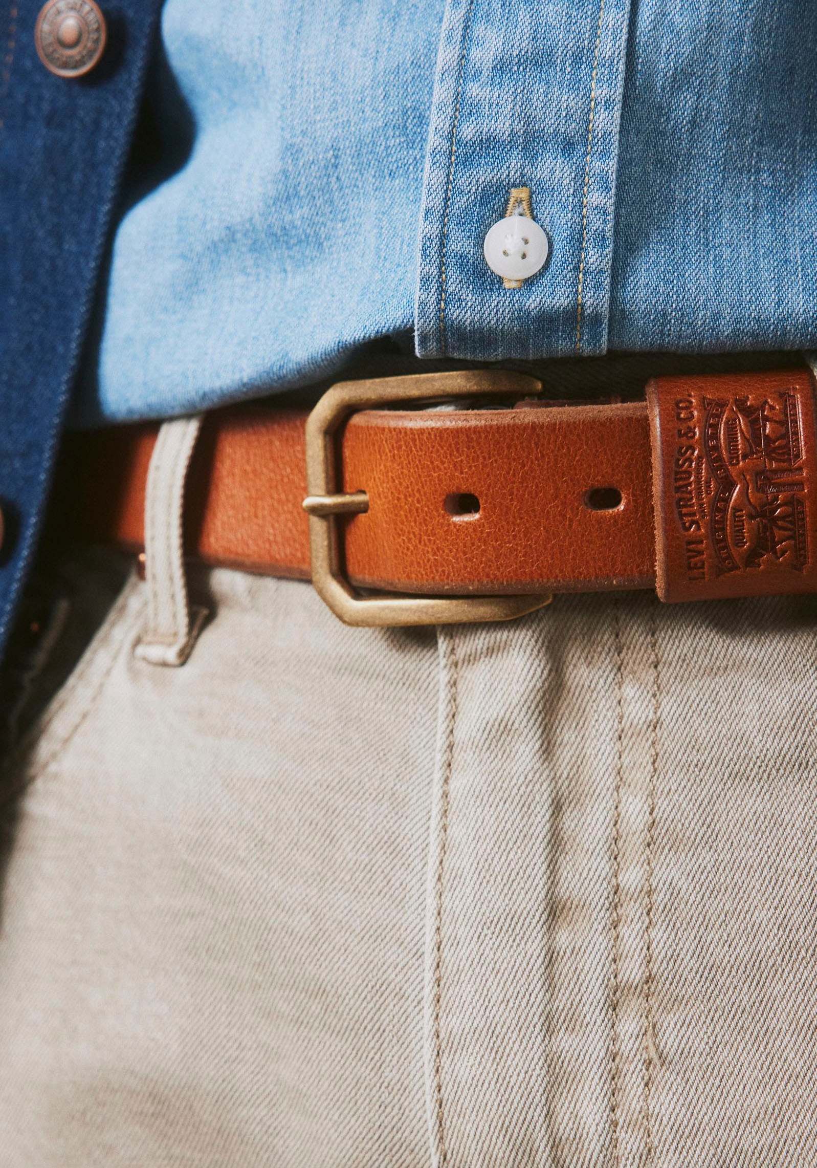 Levi's® Ledergürtel »WIDE LOOP TWO HORSE BELT« mit Logoprägung