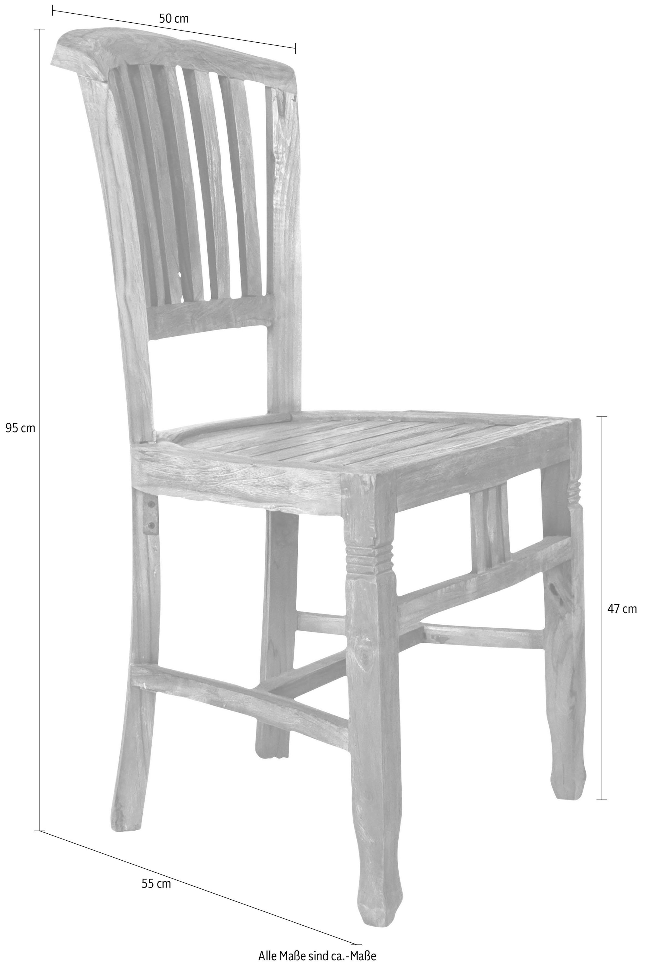 SIT Chaise »Cottbus aus recyceltem Teakholz – Massivholz – Brettsitz« () assise massive en planche de teck recyclé au design intemporel
