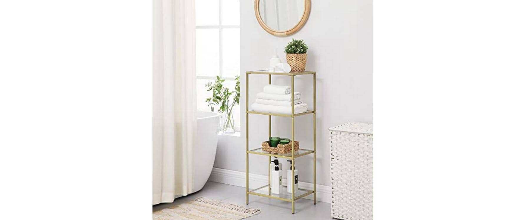 VASAGLE Regal »40 x 30 x 95 cm, Goldfarben«