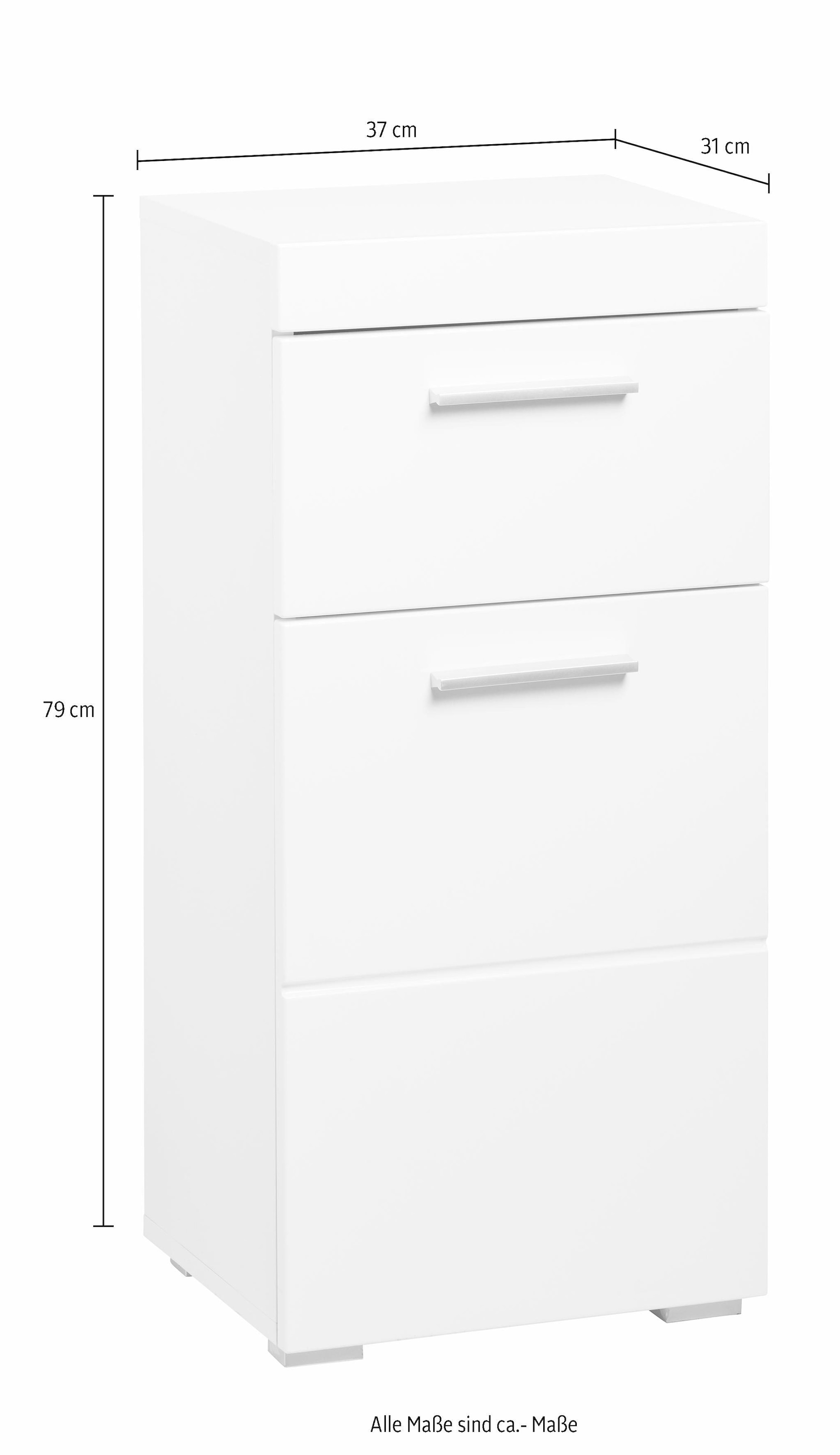 INOSIGN Unterschrank »Avena«, Badezimmerschrank mit 1 Schublade und 1 Tür - Masse (B/T/H) 37/31/79 cm