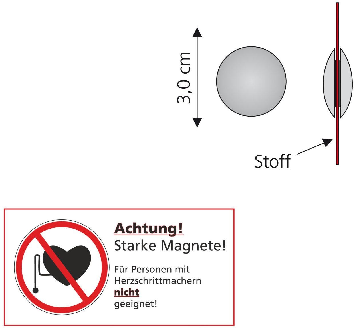 Liedeco Aimant de décoration für metallische Flächen