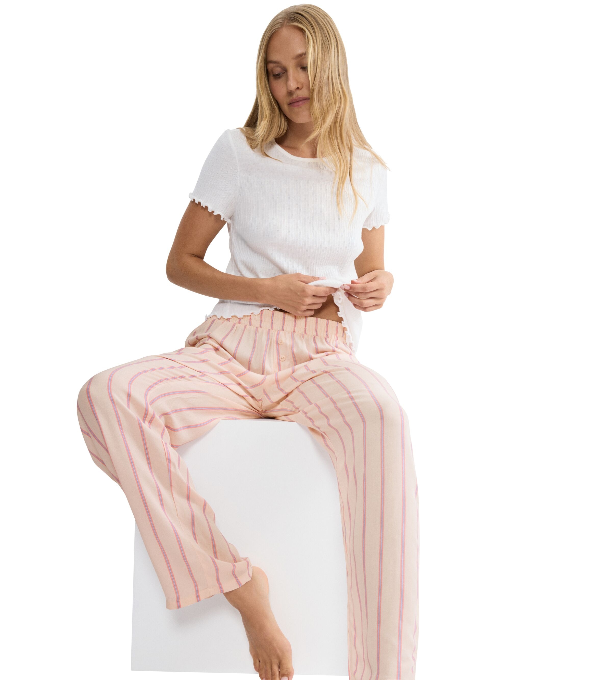 Triumph Pantalon de pyjama »Mix & Match Trousers Viscose 01«  Gummizug, gestreift, leicht