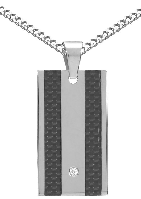 Image of Firetti Kette mit Anhänger, mit Carbon-Einlage und Zirkonia bei Ackermann Versand Schweiz
