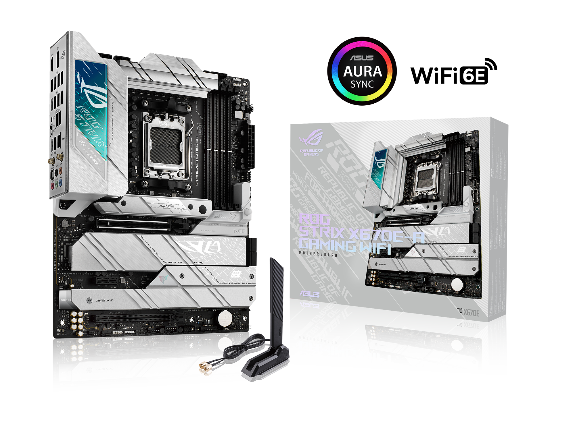 Mainboard »ROG STRIX X670E-A GAMING WIFI«, Ryzen 7000, ATX, DDR5 Speicher, 4x M.2, USB...