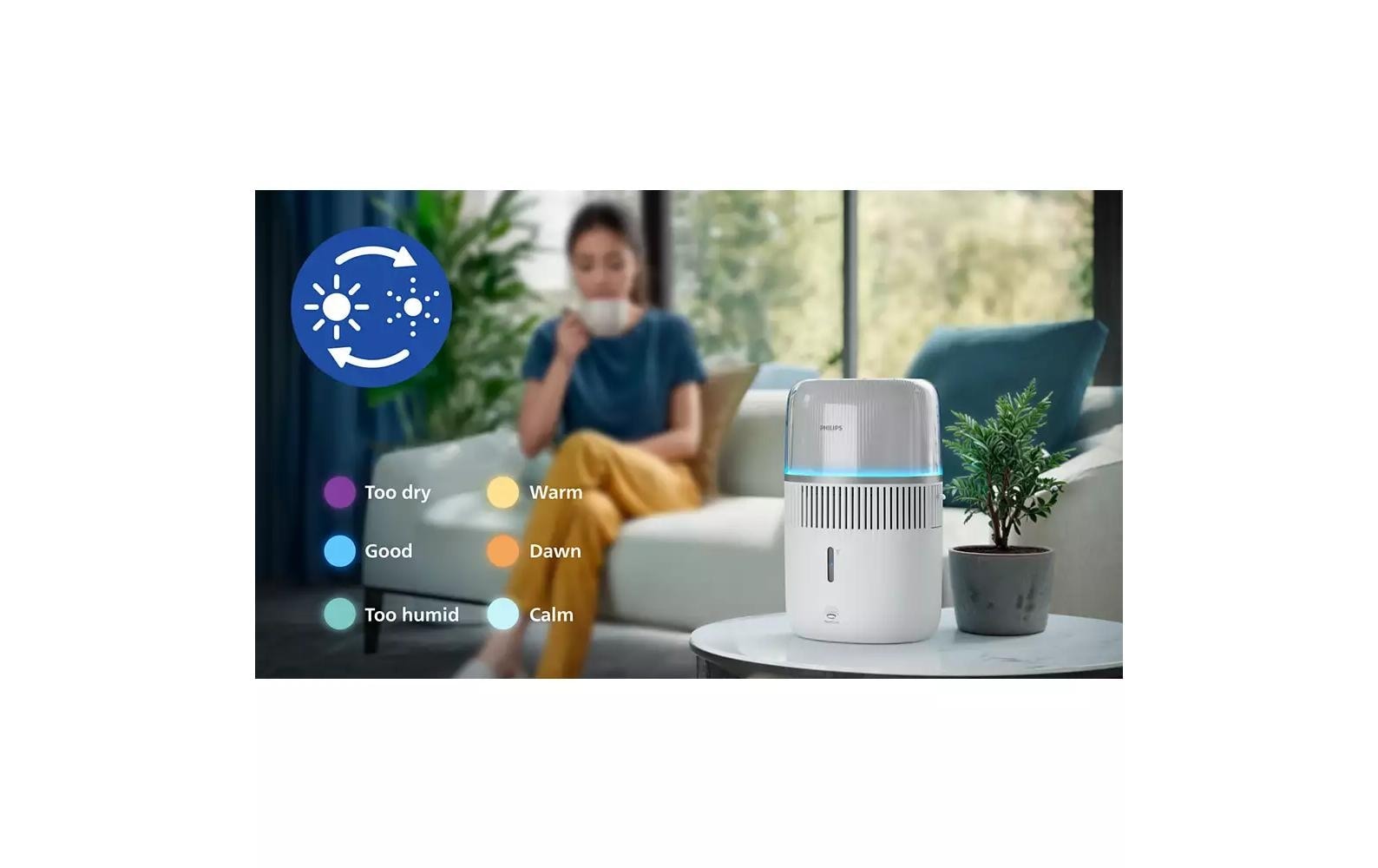 Philips Humidificateur d'air »HU5710/03 5000 Series« 4,5 l Wassertank pour pièces de 56 m², avec technologie NanoCloud