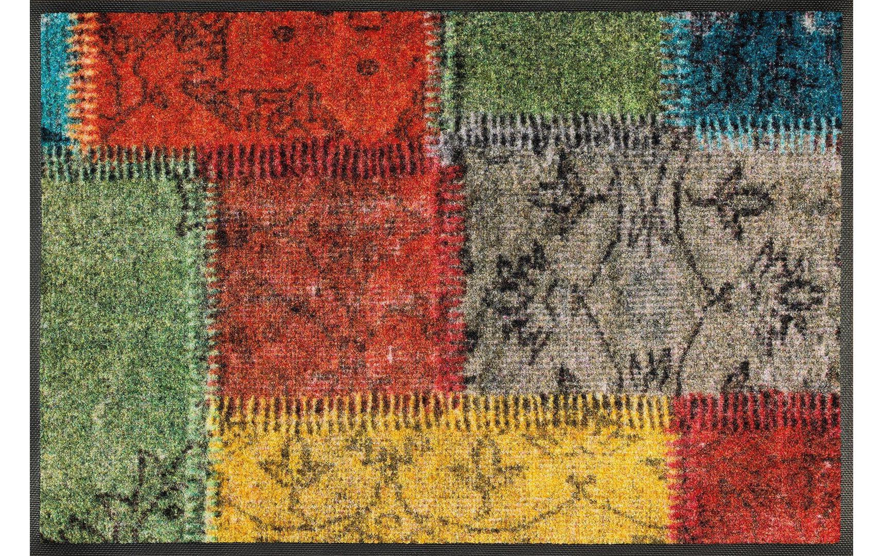 Image of wash+dry by Kleen-Tex Fussmatte »Vintage Patches«, quadratisch, - mm Höhe bei Ackermann Versand Schweiz