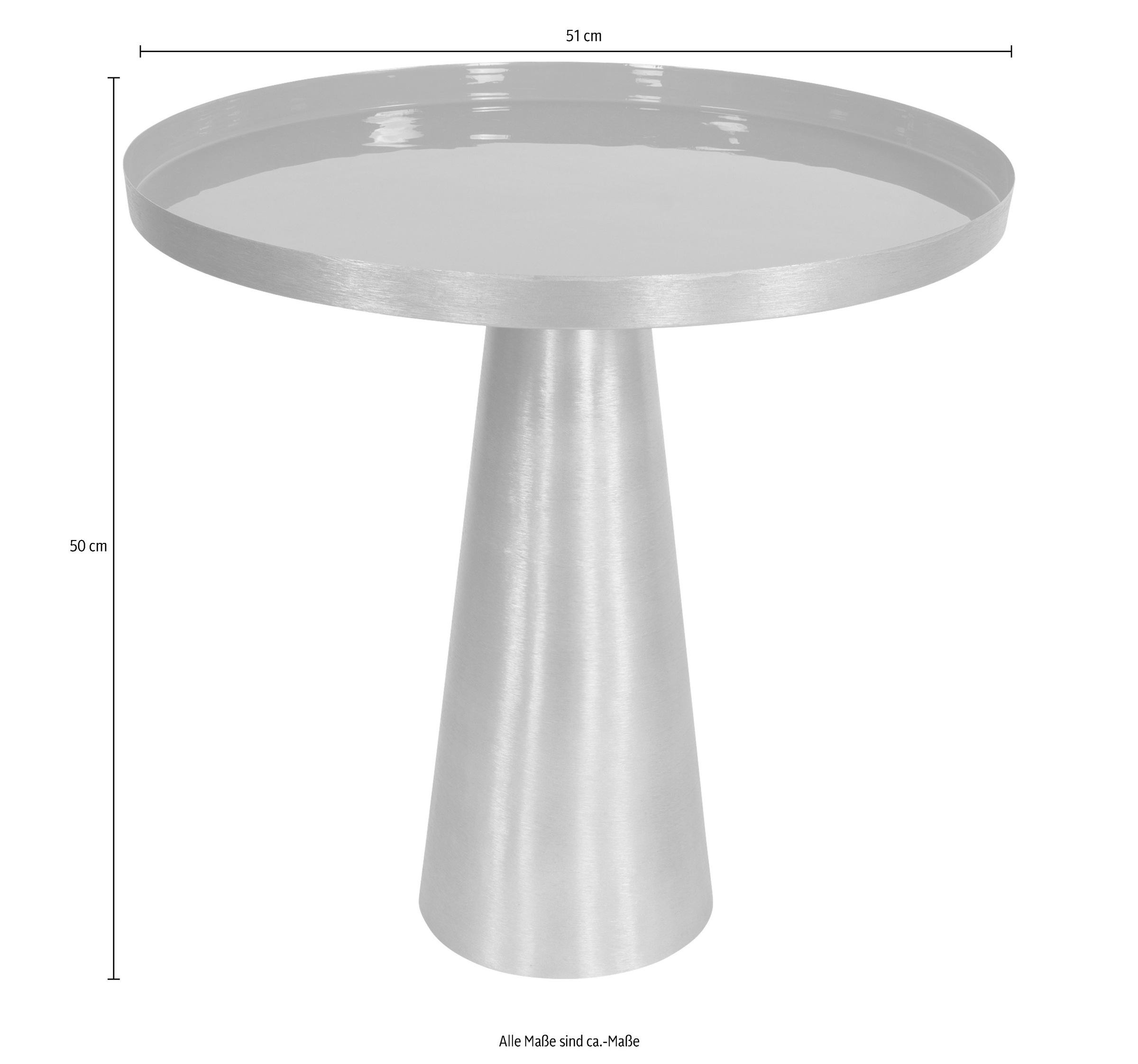 Kayoom Beistelltisch "Morrison 525, Beistelltisch in runder Form, stilvolles Retro-Design" 1 Stk. tlg. Tischplatte in Tablettform, moderne Farben, Tablettrandhöhe: 3 cm