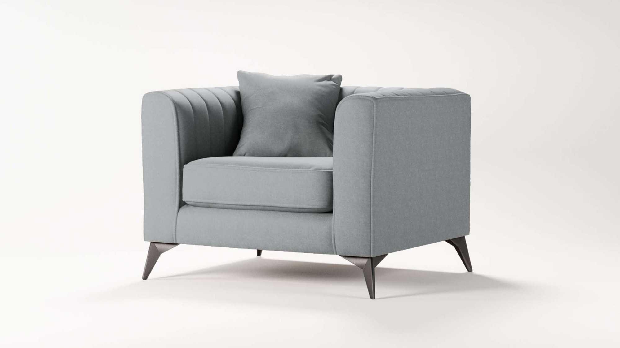 Places of Style Sessel »MATTHEW Loungesessel, Masse B/T/H: 99/86/74 cm«, incl. 1 Zierkissen, Steppung im Rückenbereich