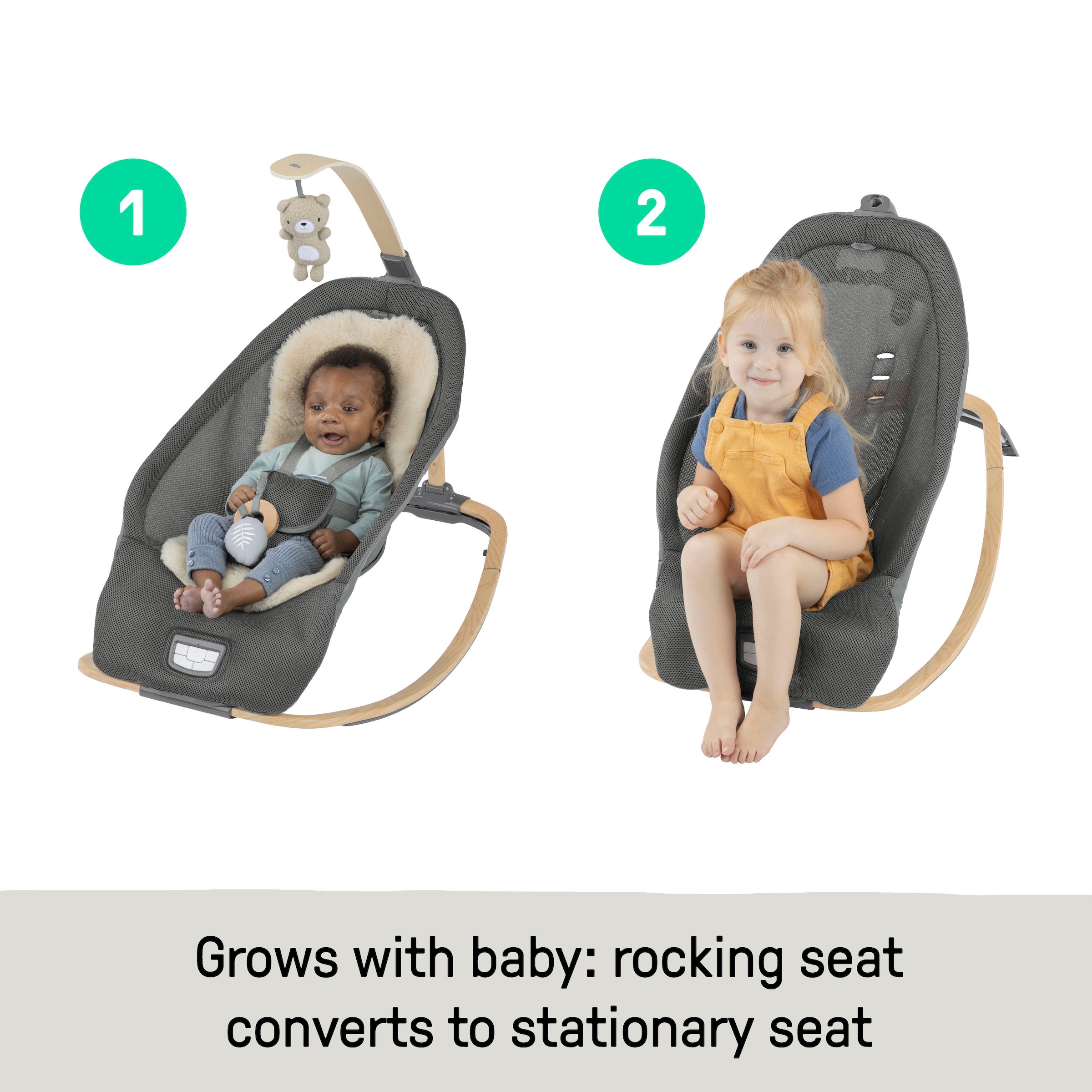ingenuity Babywippe »Every Season™ Rocking Seat - Wesley™« bis 18,14 kg mit Melodien und Geräuschen