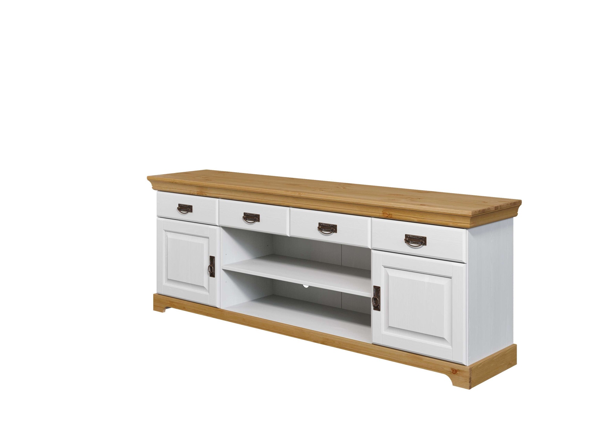 Image of GOODproduct TV-Board "Rügen" zertifiziertes Massivholz, Breite 180 cm, im Landhausstil
