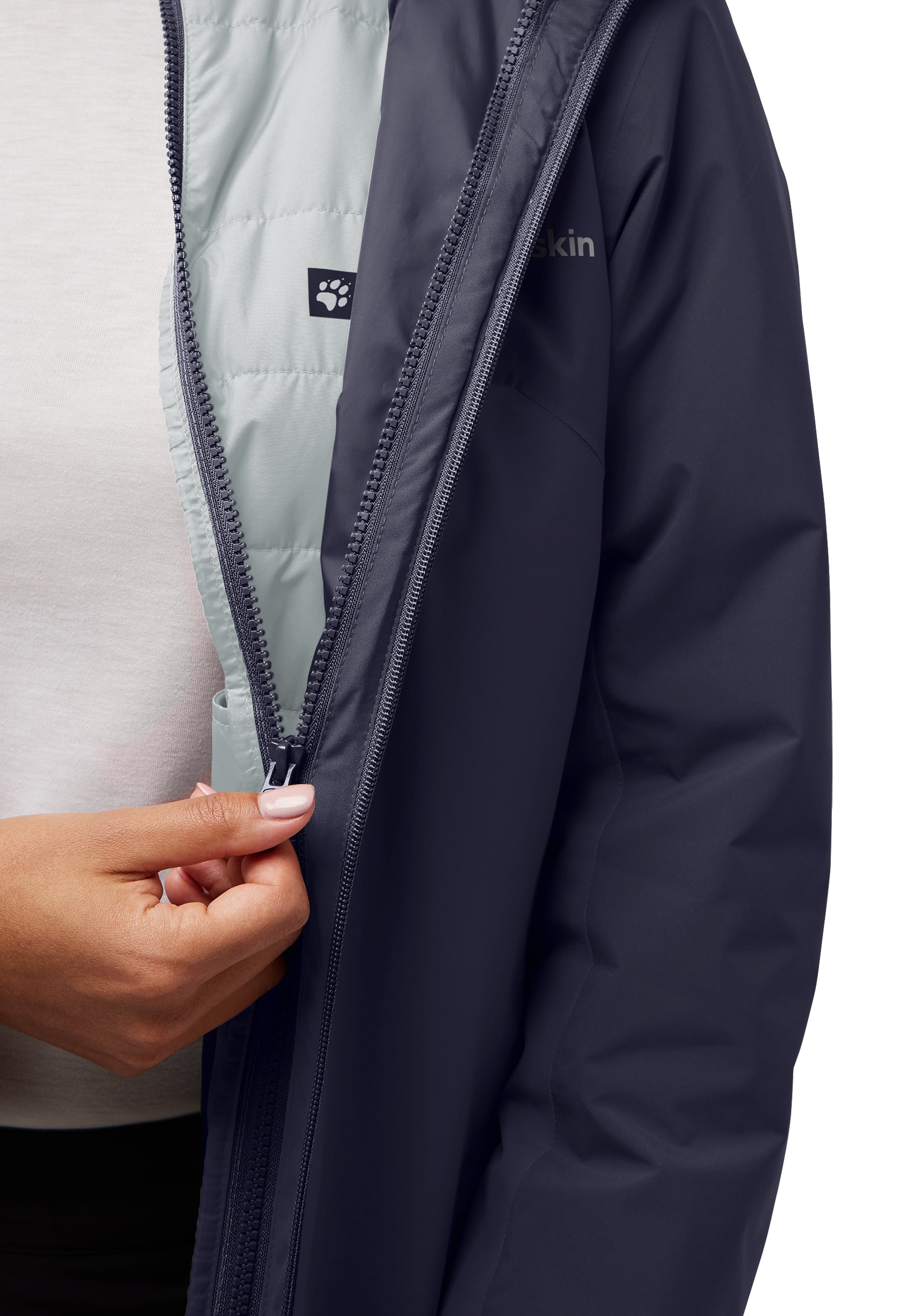 Jack Wolfskin 3-in-1-Funktionsjacke »HUNBERG 3IN1 JKT W«, mit Kapuze
