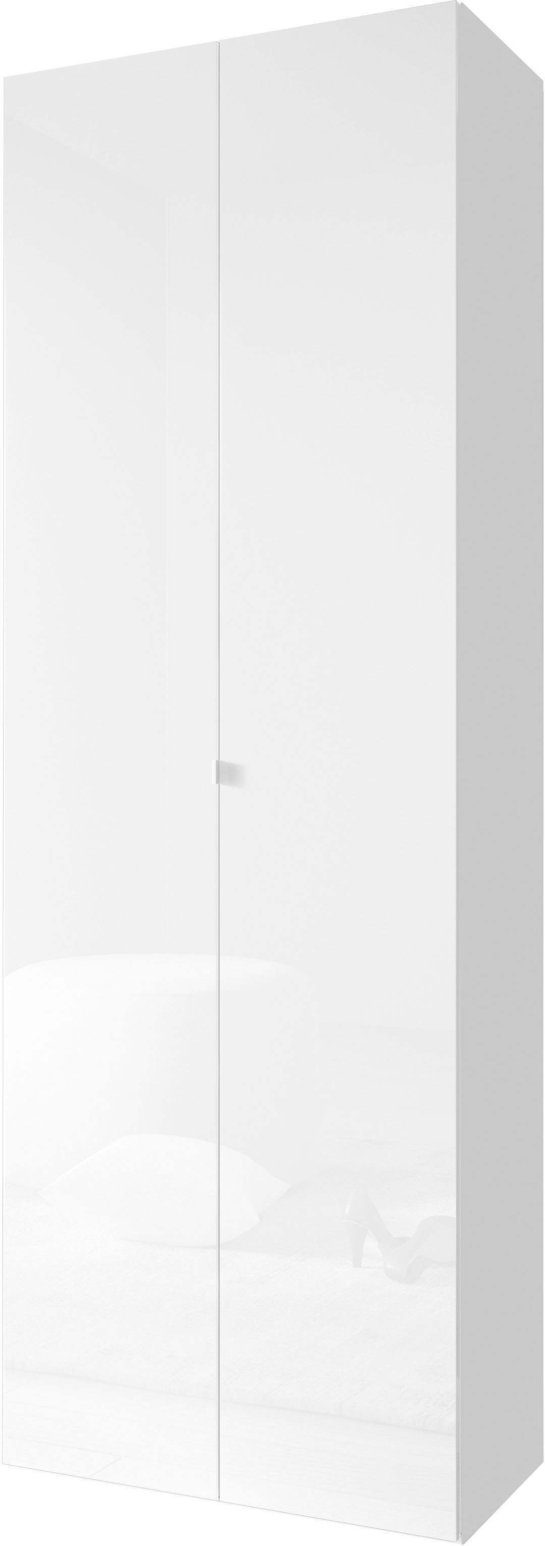 Image of GOODproduct Schuhschrank "SMILE Breite 63 cm, Höhe 184 cm, Schuhregal mit 7 Ebenen," Schuhkommode in Weiss Hochglanz Lack