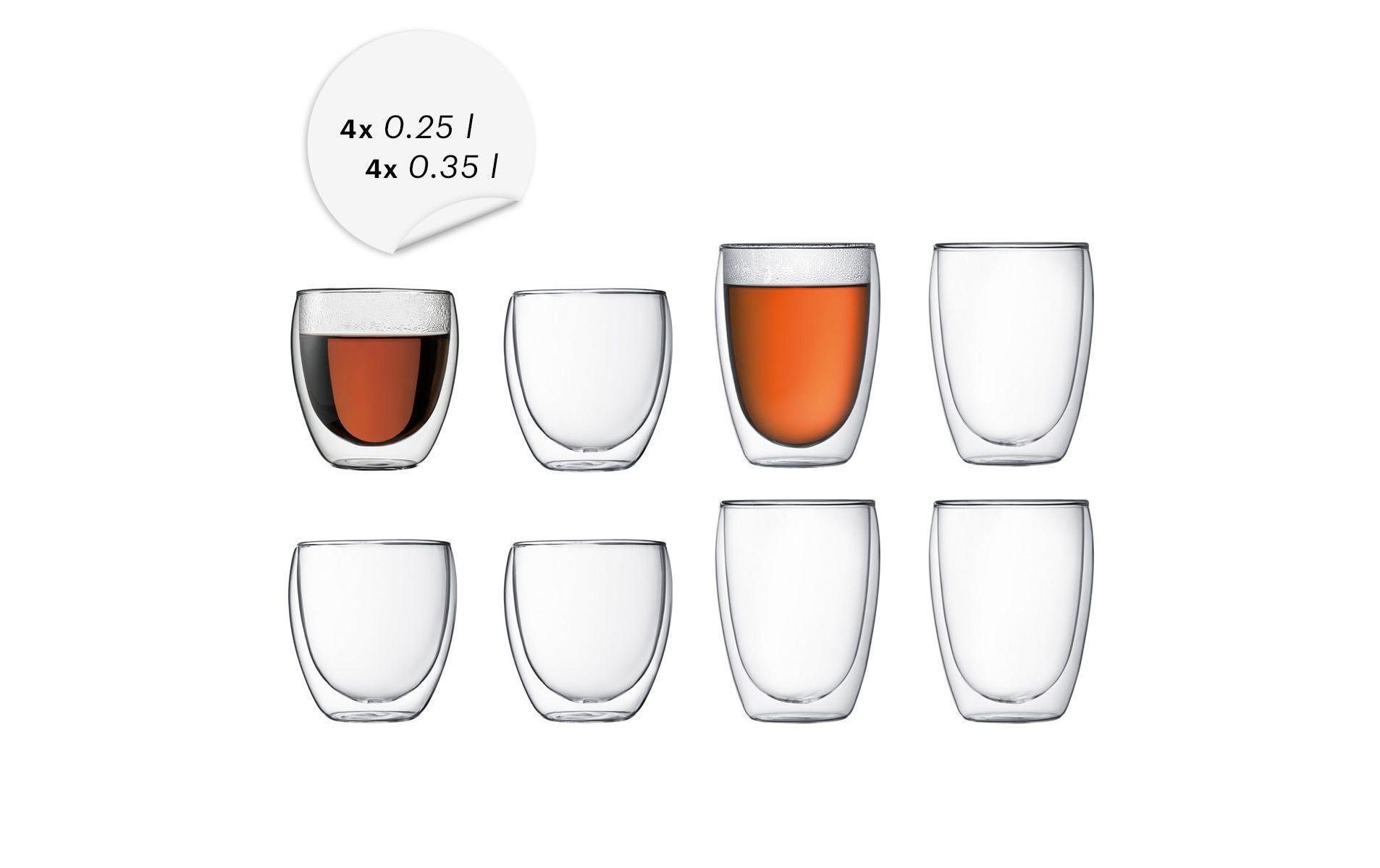 Bodum Espressoglas »Bodum Kaffeeglas Pavina 44288 l, 8 St«, (8 tlg.), 8 teilig