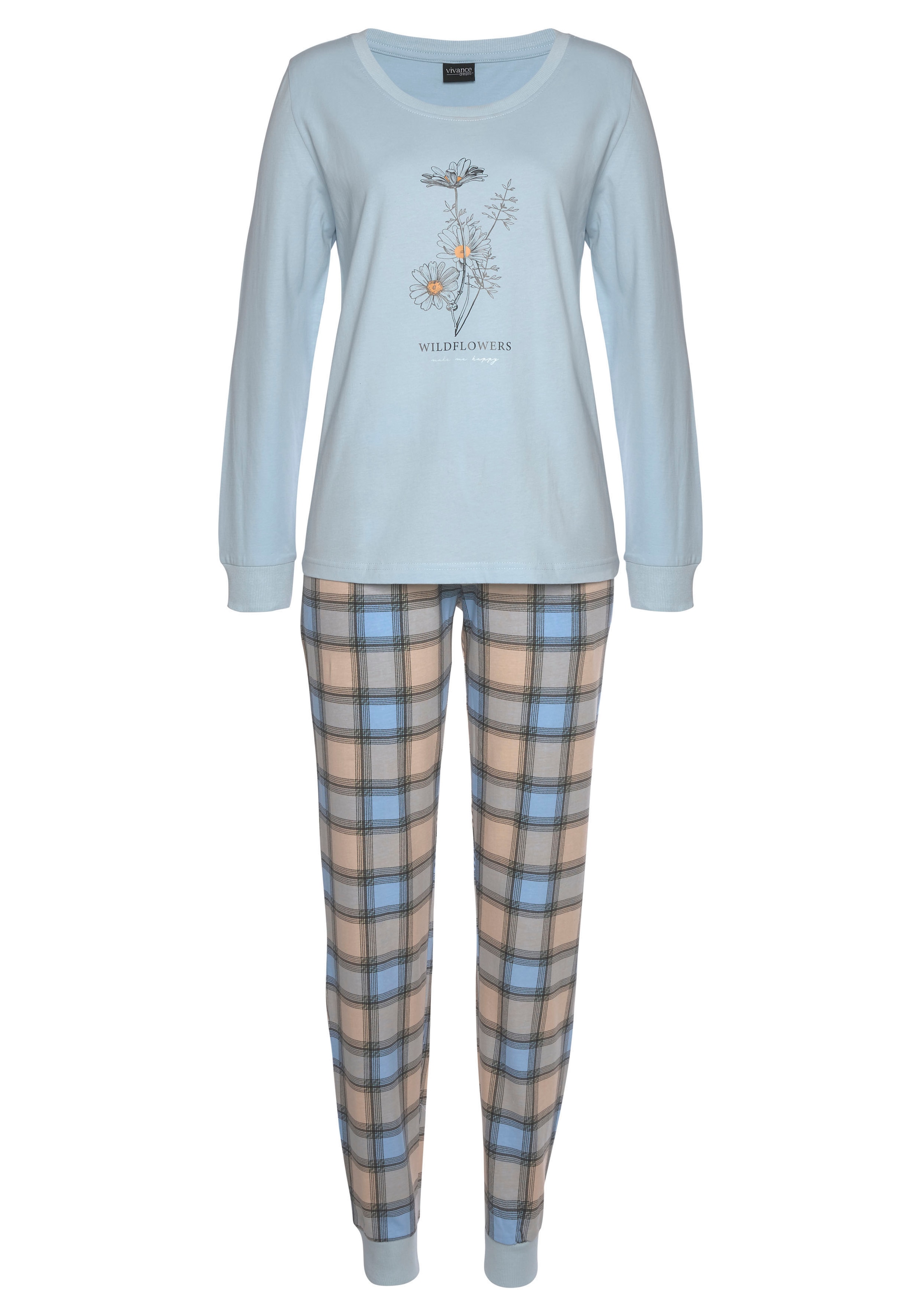 Vivance Dreams Pyjama 2 Stk. tlg., mit Frontdruck