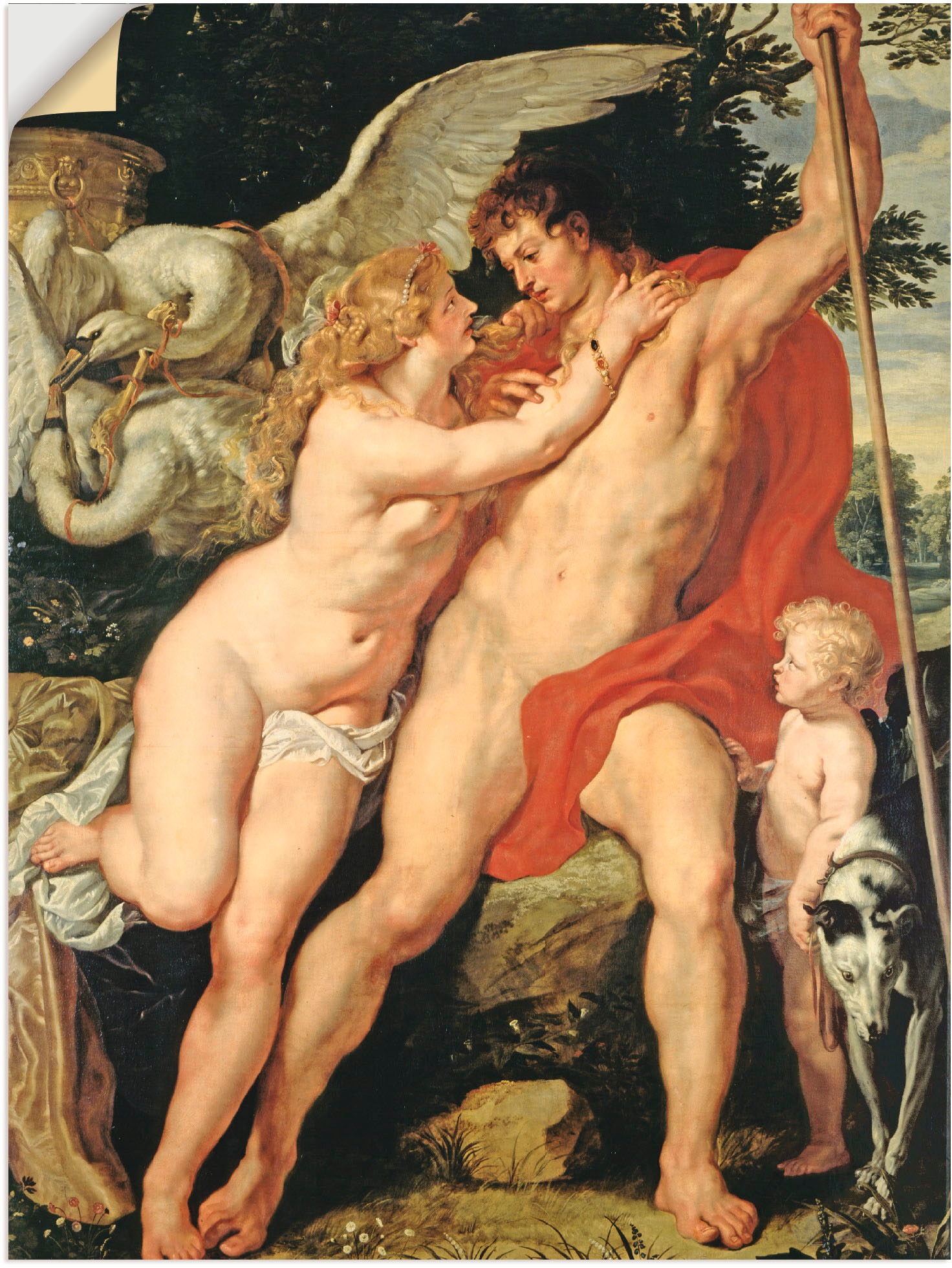 Image of Artland Wandbild »Venus und Adonis. Um 1610«, Paar, (1 St.), in vielen Grössen & Produktarten -Leinwandbild, Poster, Wandaufkleber / Wandtattoo auch für Badezimmer geeignet bei Ackermann Versand Schweiz