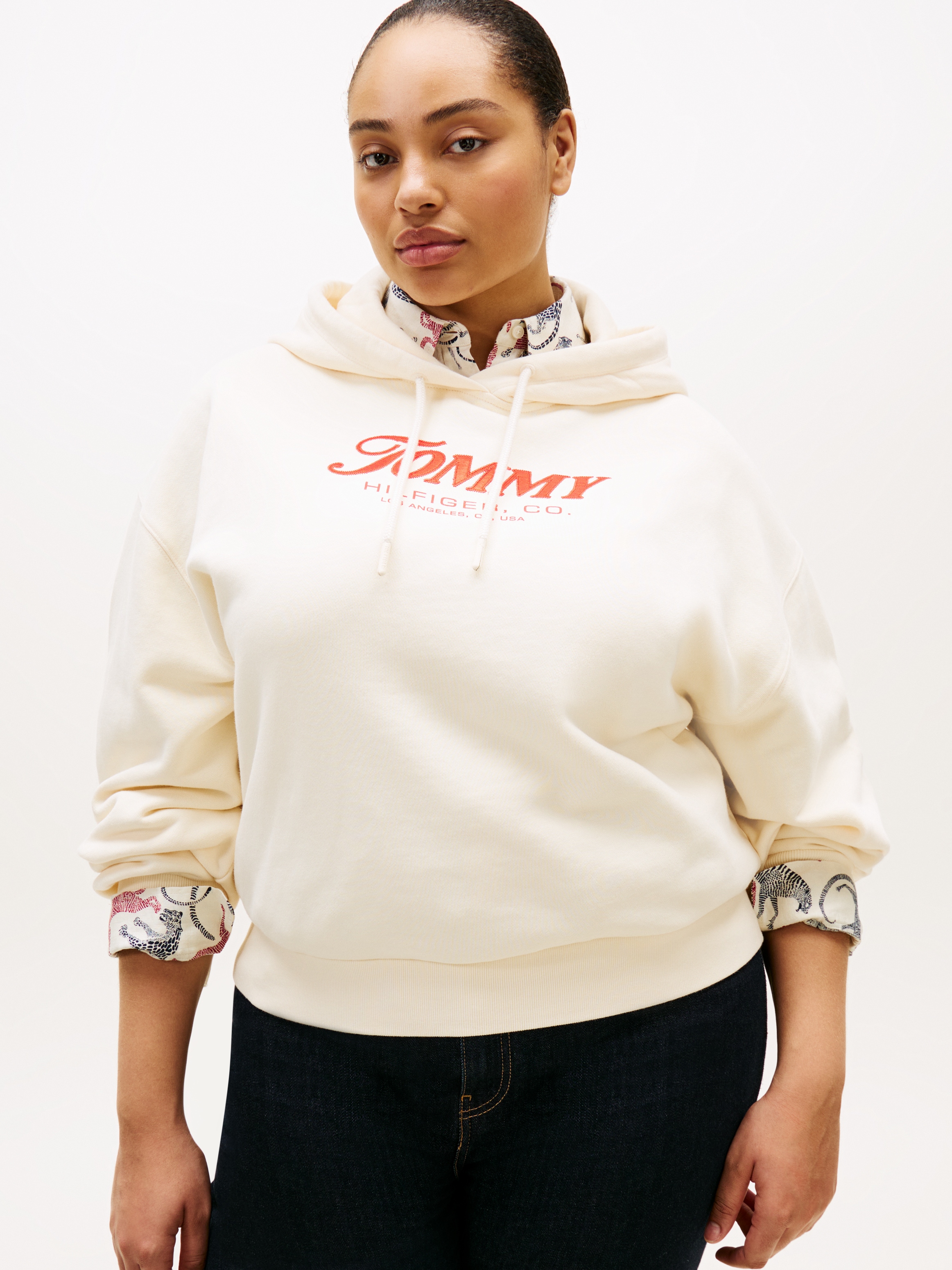 Image of Tommy Hilfiger Curve Hoodie "CRV FUN GRAPHIC MDRN HOODIE", in grossen Grössen