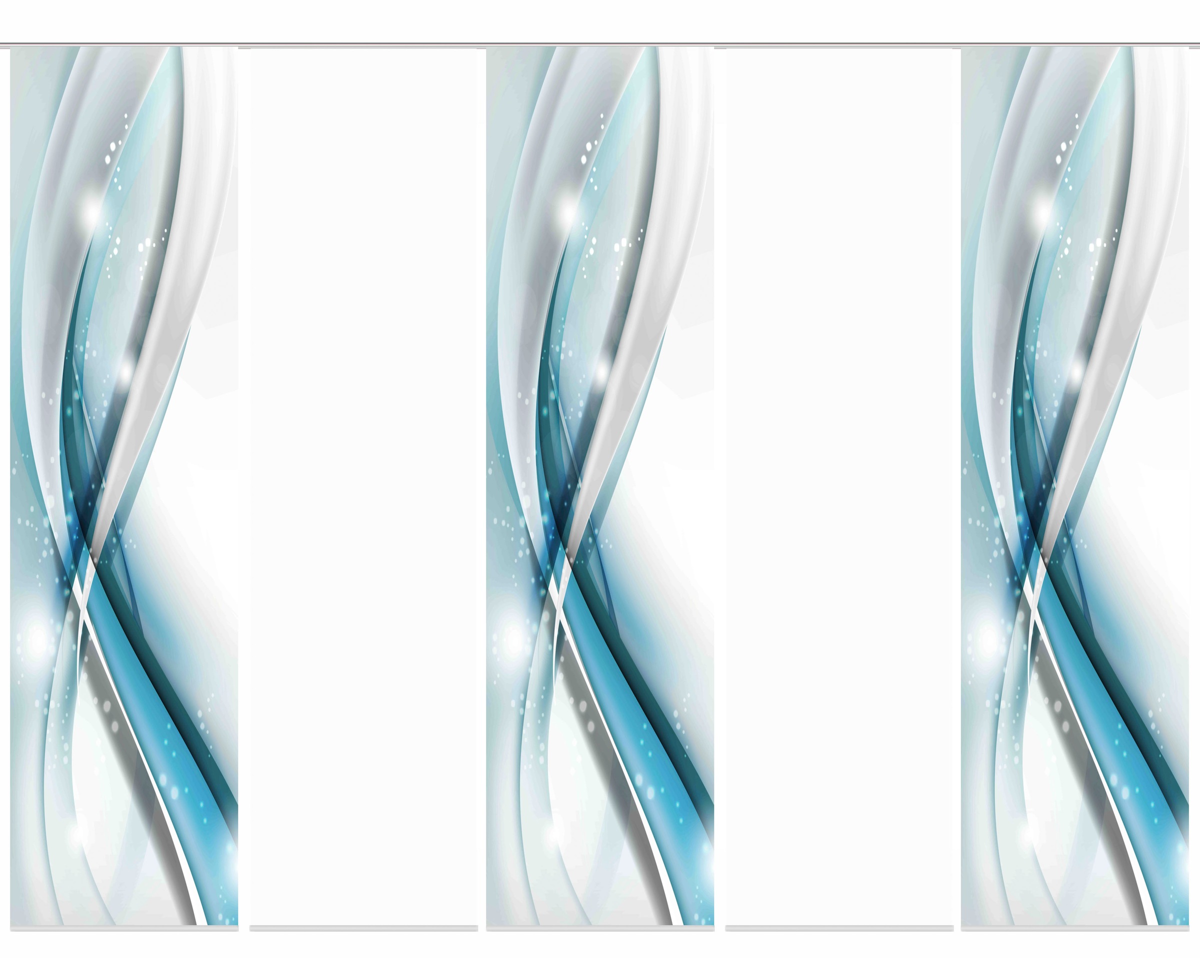 Image of HOME WOHNIDEEN Schiebegardine »GLIWE«, (5 St.), Schiebevorhang Digi 5er Set GLIWE GRÜN bei Ackermann Versand Schweiz