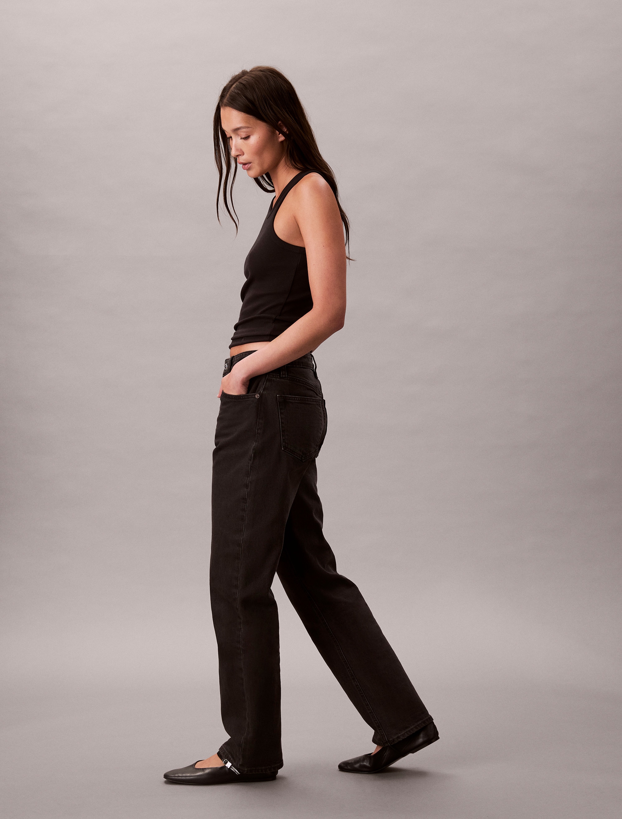 Calvin Klein Jeans Jeans droit »HGH RS STRGHT CK ESS« Mit Gürtelschlaufen