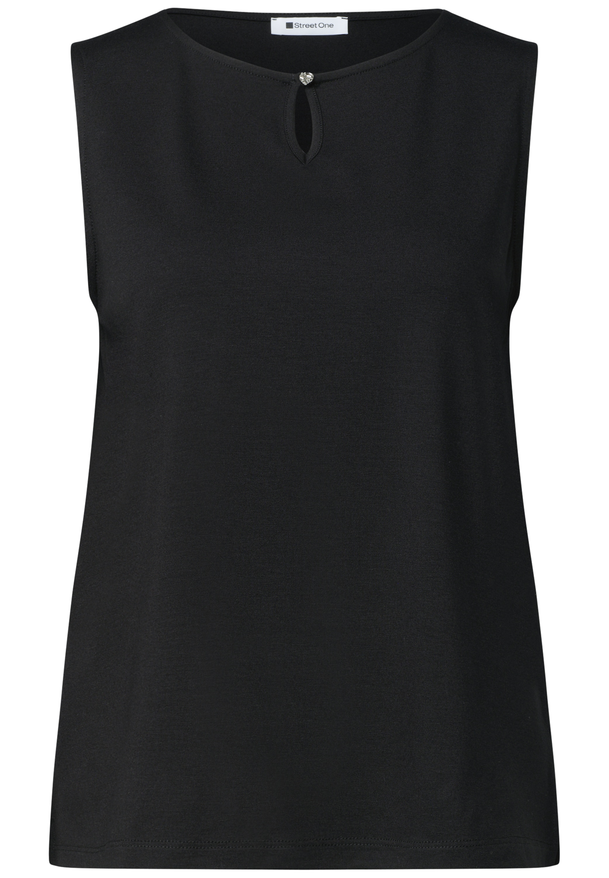 STREET ONE Shirttop U-Boot-Ausschnitt mit Cut-Out-Detail