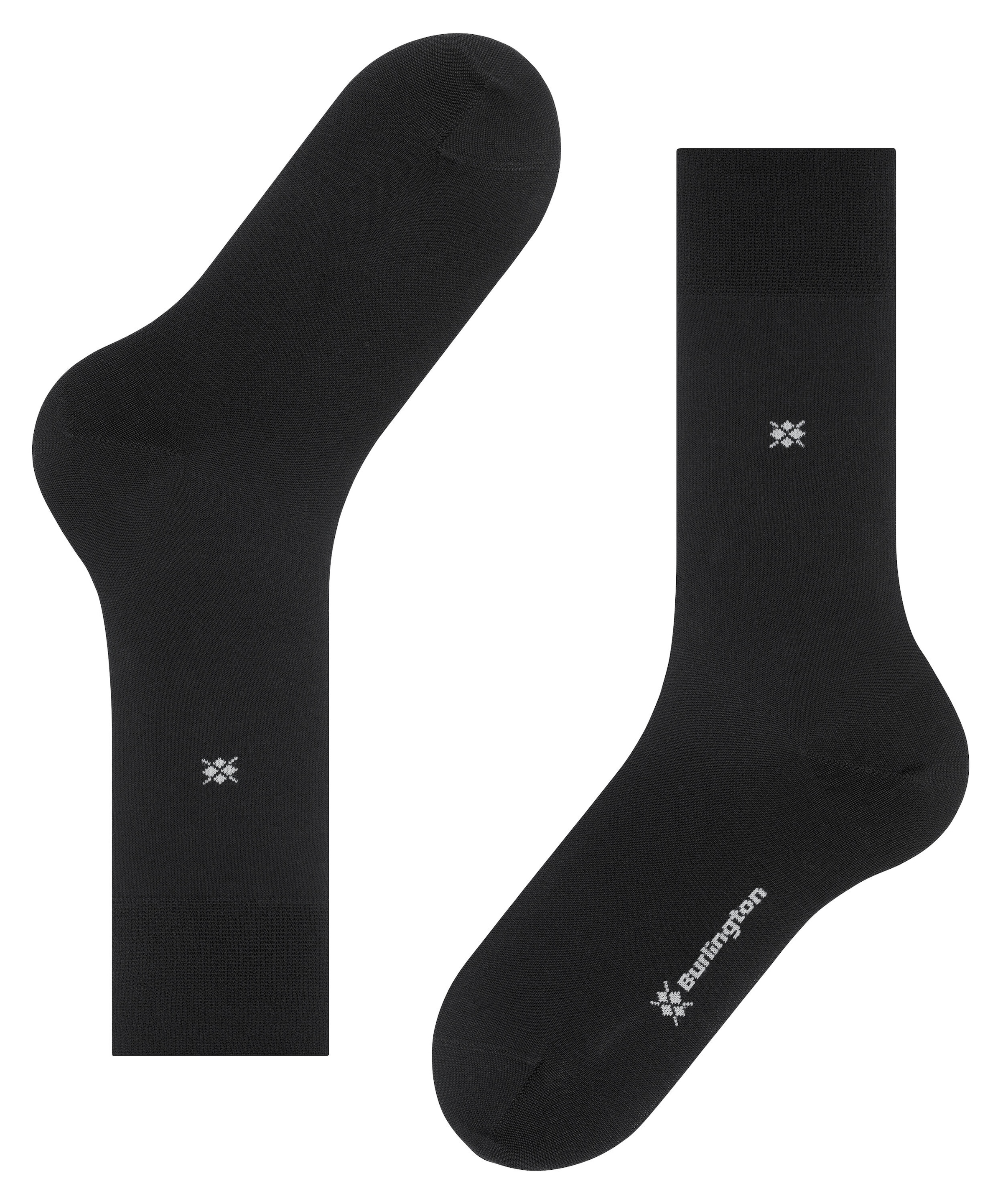 Burlington Socken »Dublin« unifarben, Einheitsgrösse 40-46, Burlington-Logo