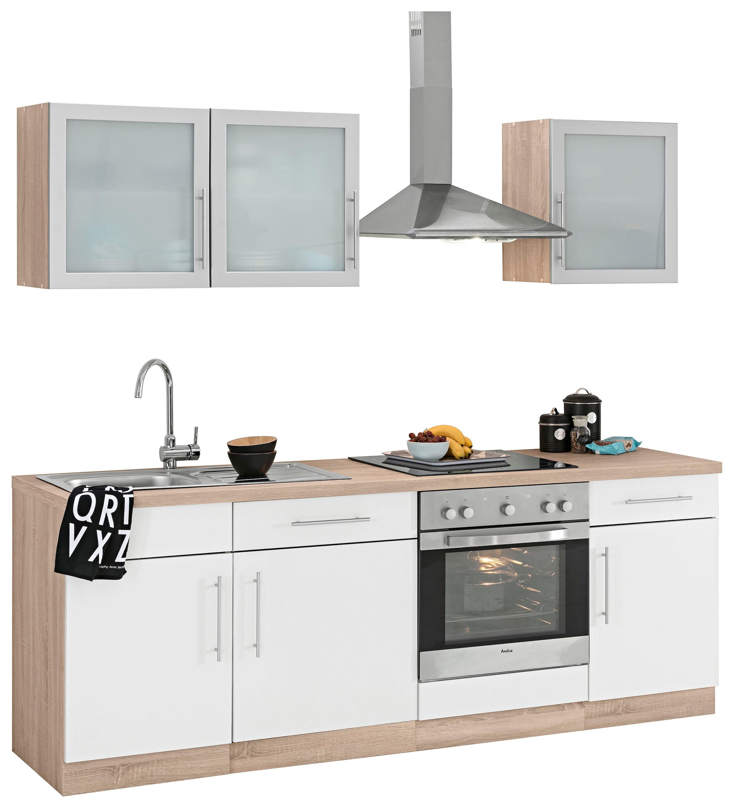 ♕ wiho Küchen Küchenzeile »Aachen«, ohne E-Geräte, Breite 220 cm  versandkostenfrei auf | Herdumbauschränke