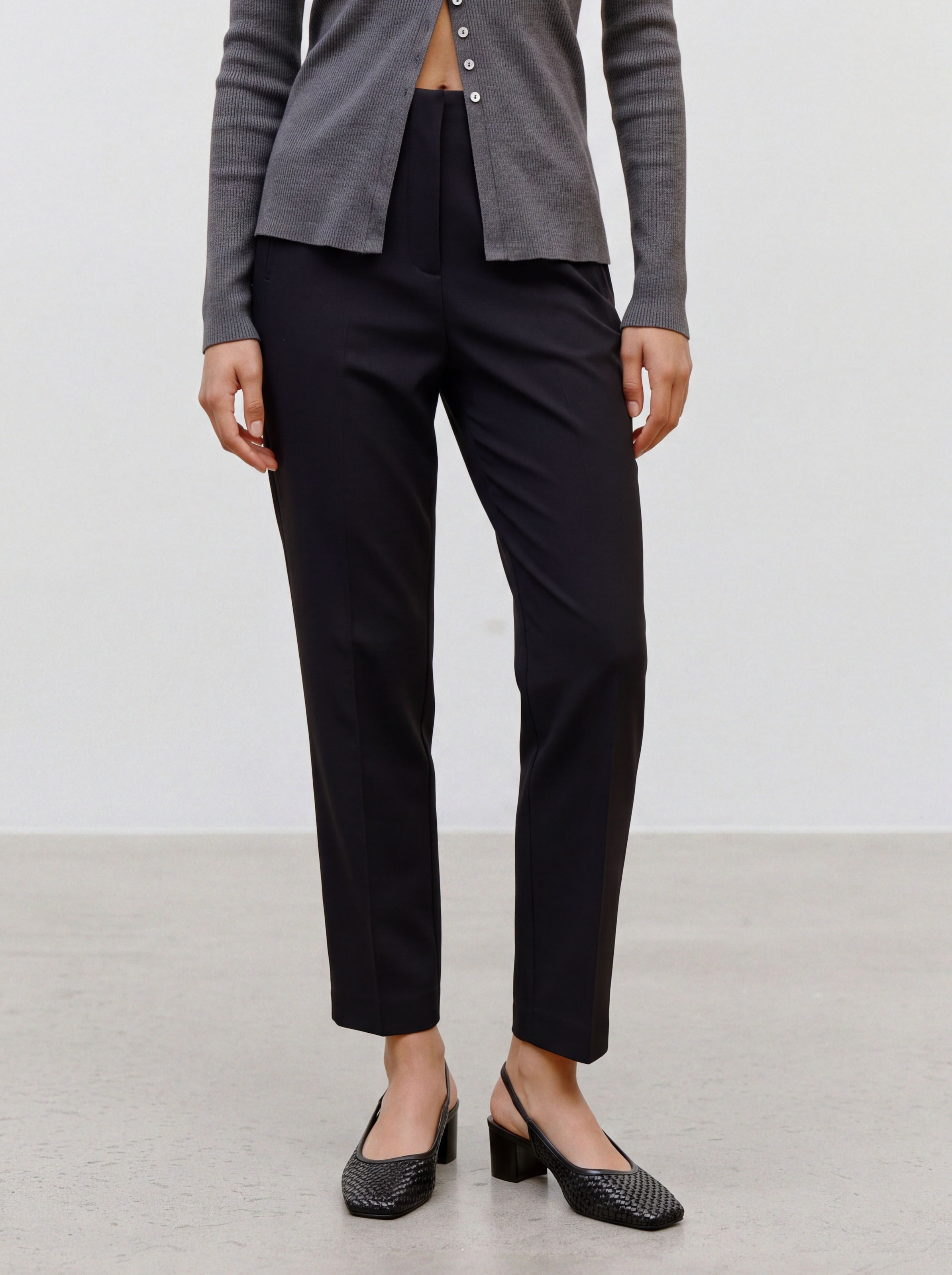 Image of Vero Moda Anzughose "VMZOEY MW TAPERED PANT NOOS" Materialmix
