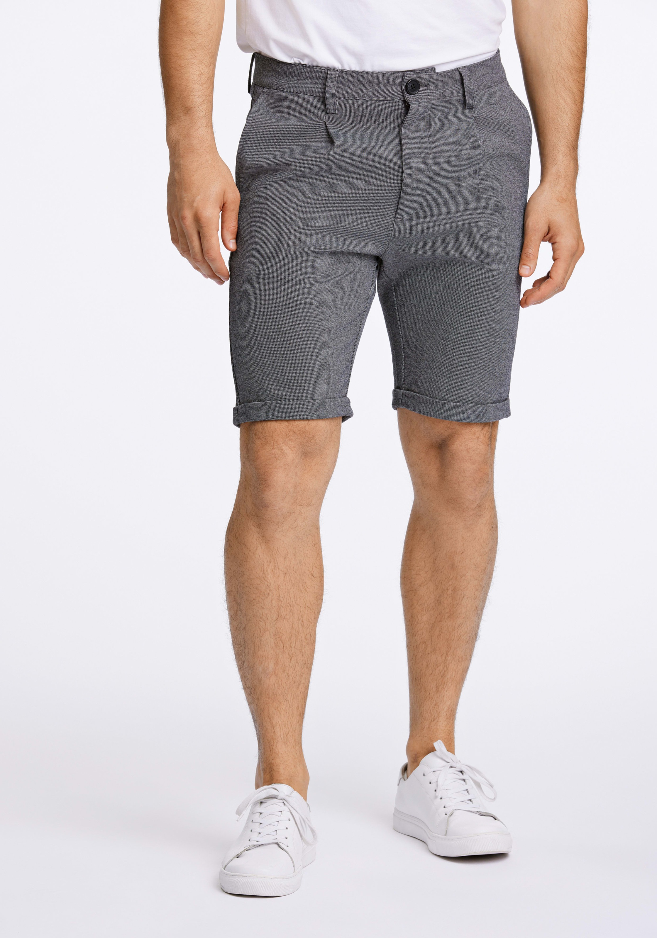 Image of LINDBERGH Chinoshorts im Slim Fit und mit Viskose und Stretch