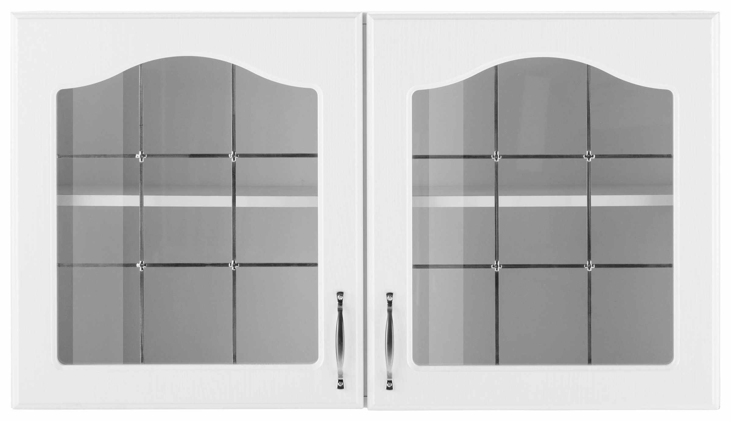 Image of wiho Küchen Glashängeschrank "Linz" 100 cm breit, mit 2 Glastüren