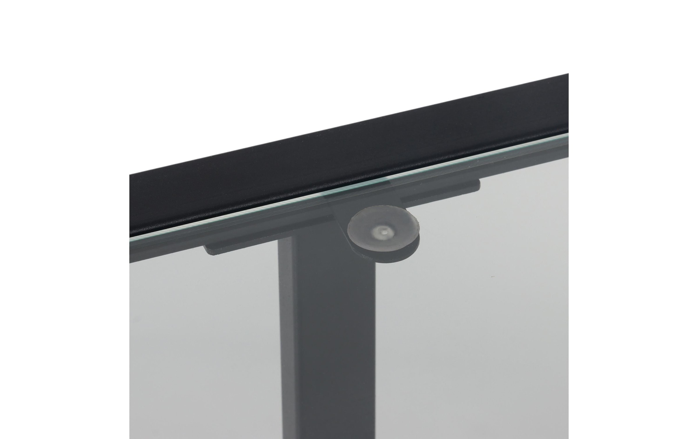 relaxdays Konsolentisch »73 x 100 x 30 cm« Eleganter Ablagetisch mit Glasregalen