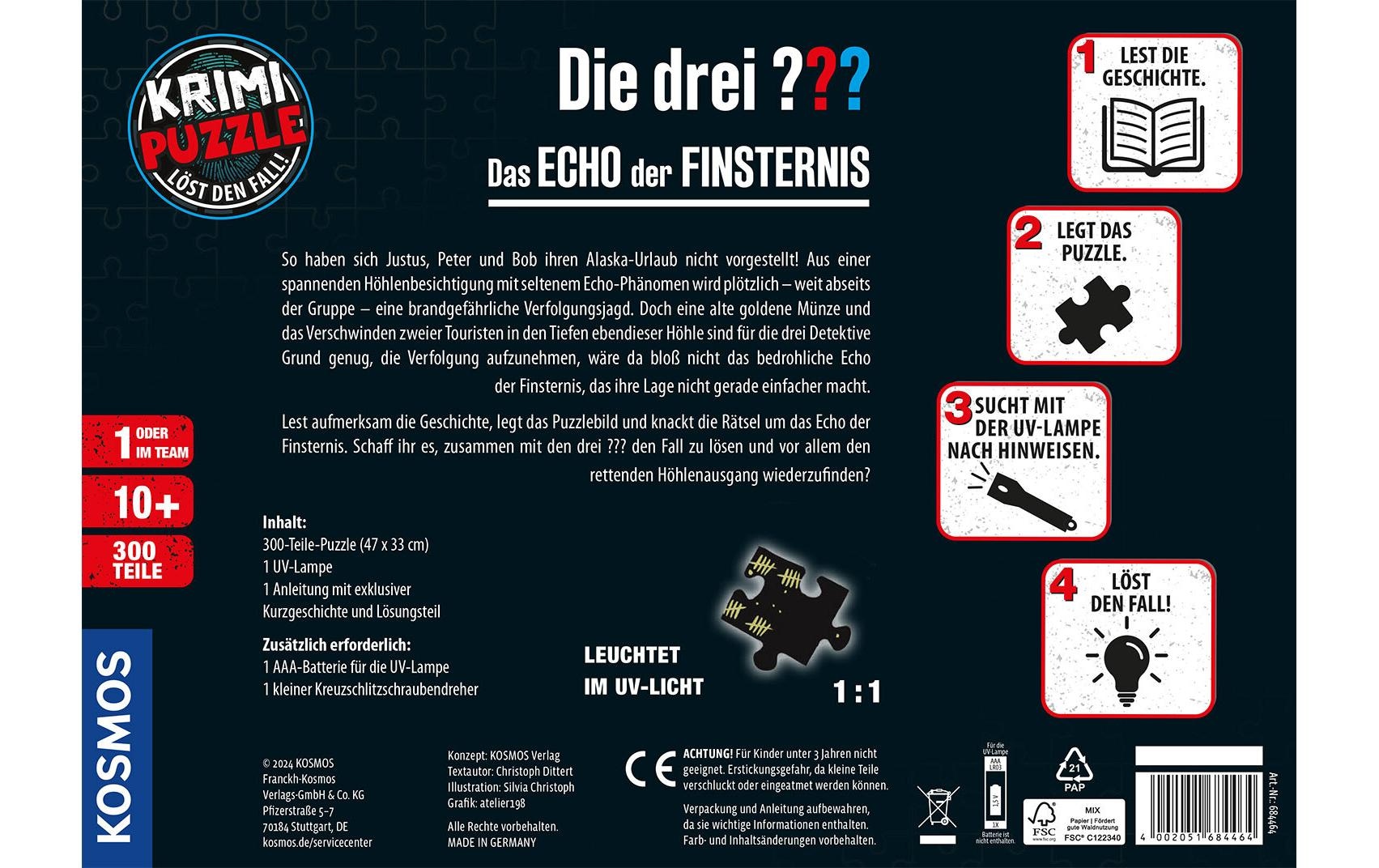 Kosmos Puzzle »Die drei ??? Das Echo der Finsternis«