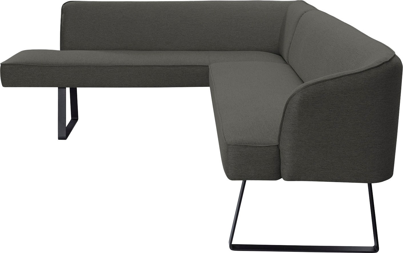 exxpo - sofa fashion Eckbank »Americano«, mit Keder und Metallfüssen, Bezug in verschiedenen Qualitäten