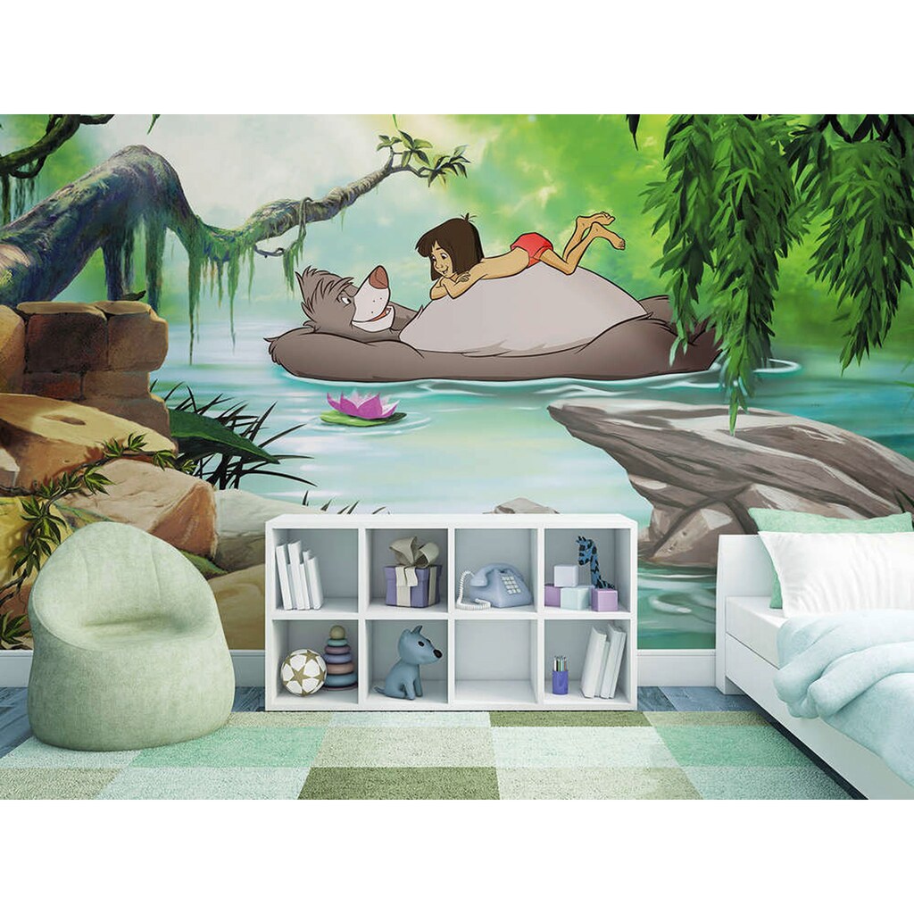 Komar Fototapete »Jungle book swimming with Baloo«