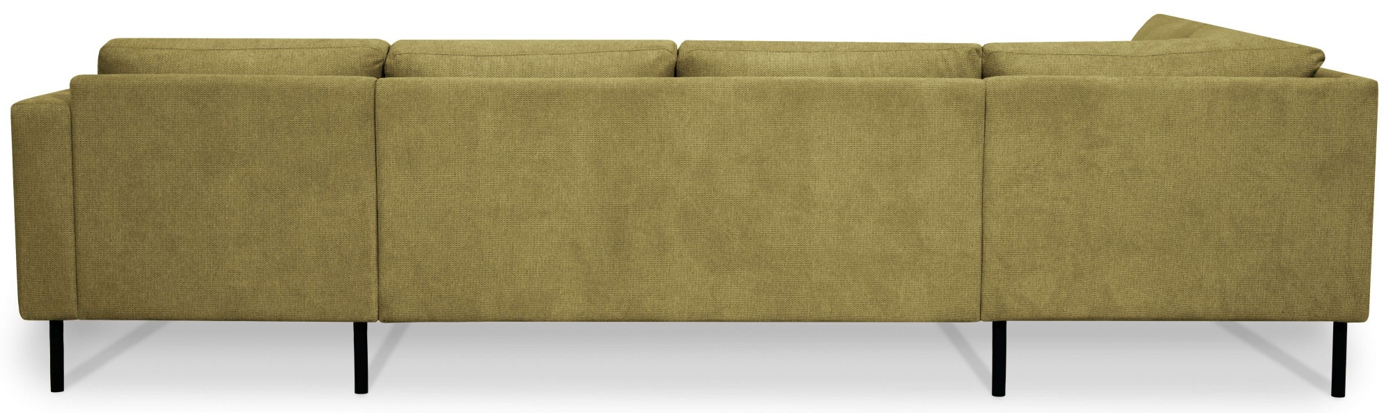 Places of Style Wohnlandschaft »Cesola«, in weichem Chenille-Stoff, Breite 327 cm, mit schwarzen Metallfüssen