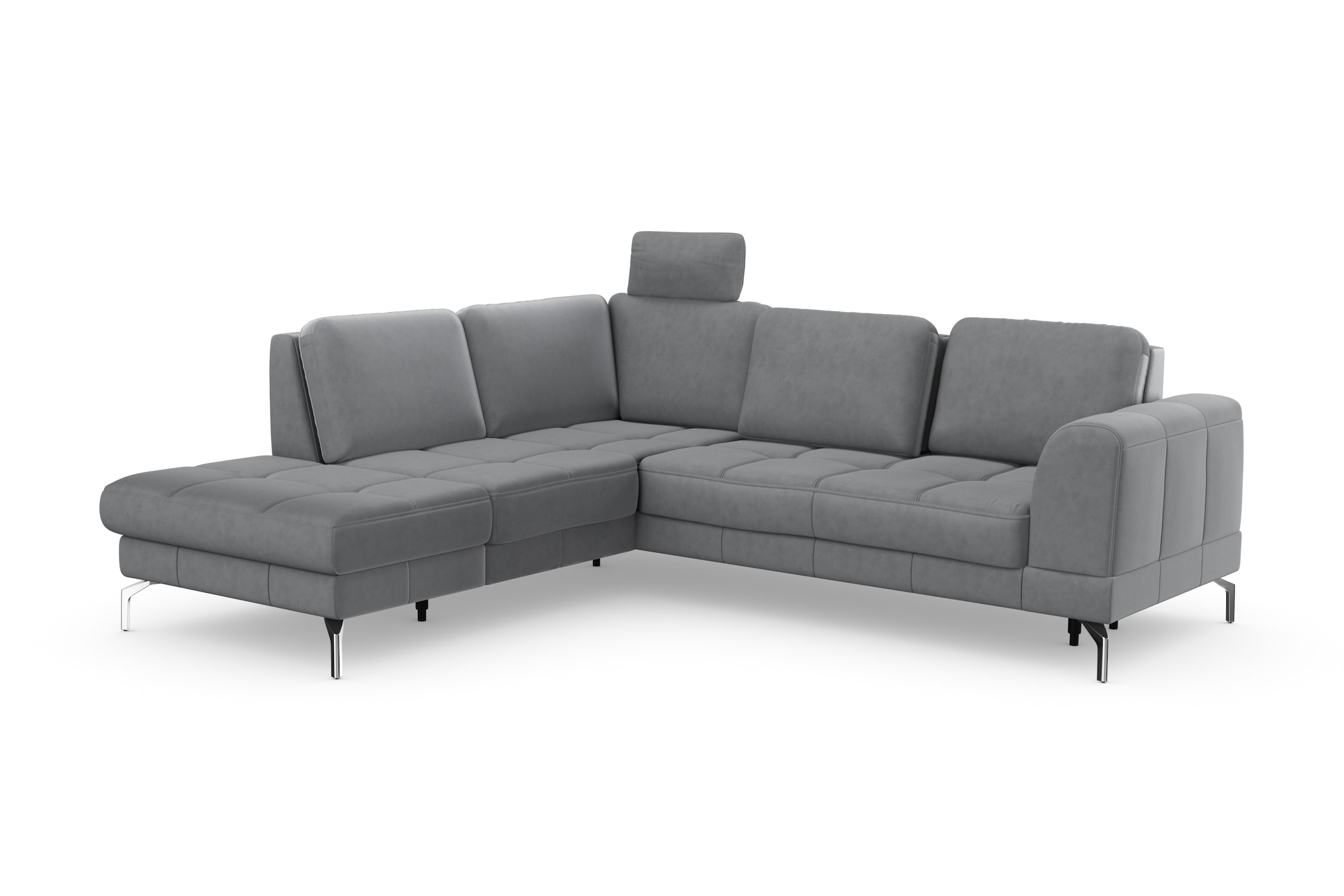 sit&more Ecksofa »Bendigo L-Form« inklusive Sitztiefenverstellung, Bodenfreiheit 15 cm, in 2 Fussfarben
