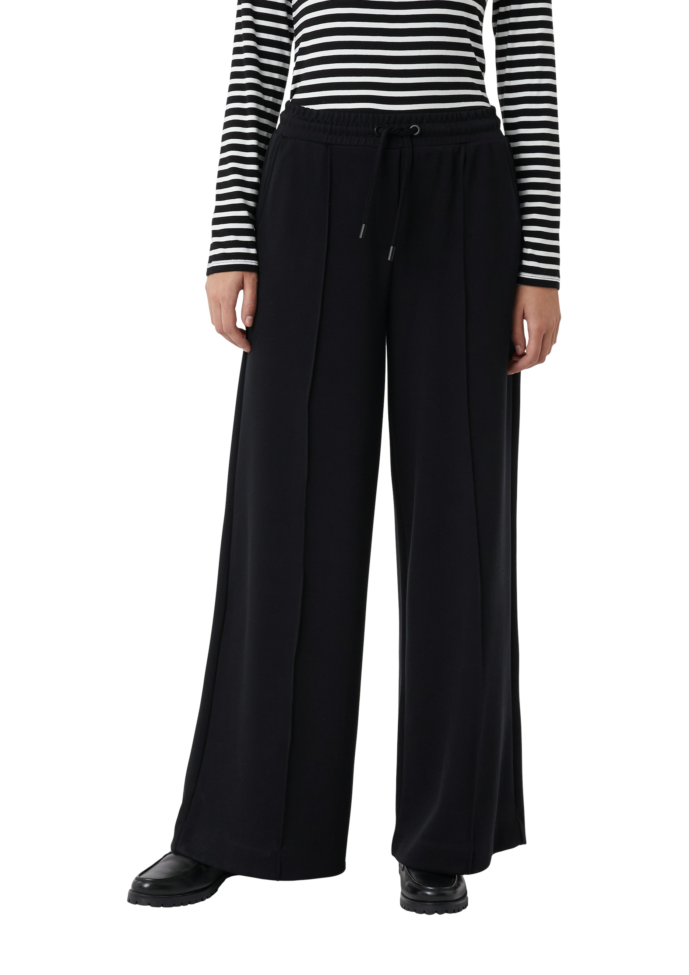 Image of comma casual identity Jogger Pants unifarben, elastische, casual, mit Kordel, weites Bein