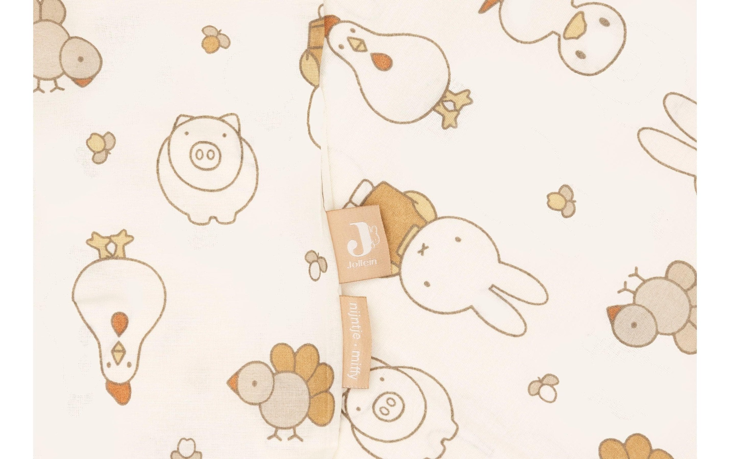 Jollein Linge de lit pour enfants »Miffy Family Farm 100 x 140 cm«