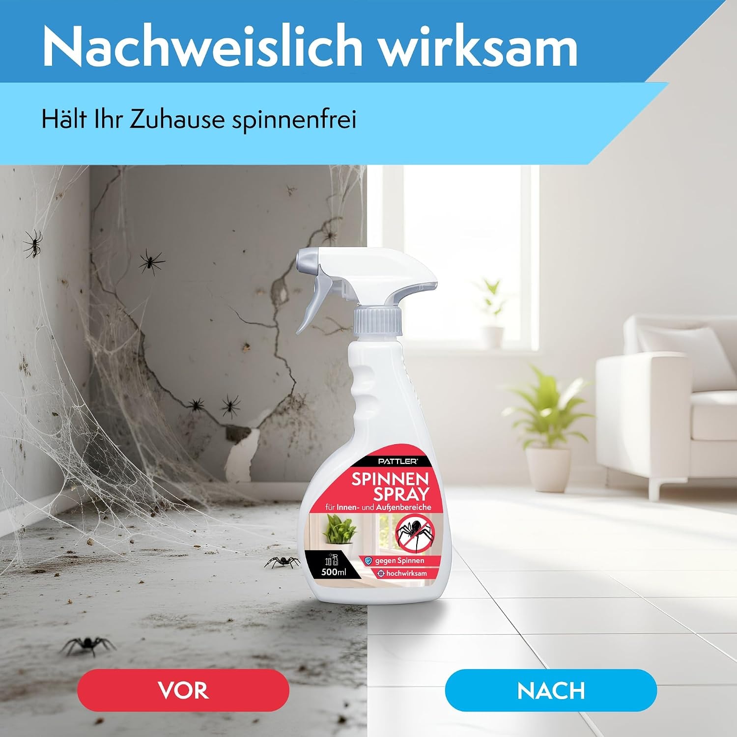 Pattler Insektenspray »Schutzbarriere gegen Spinnen« 500 ml