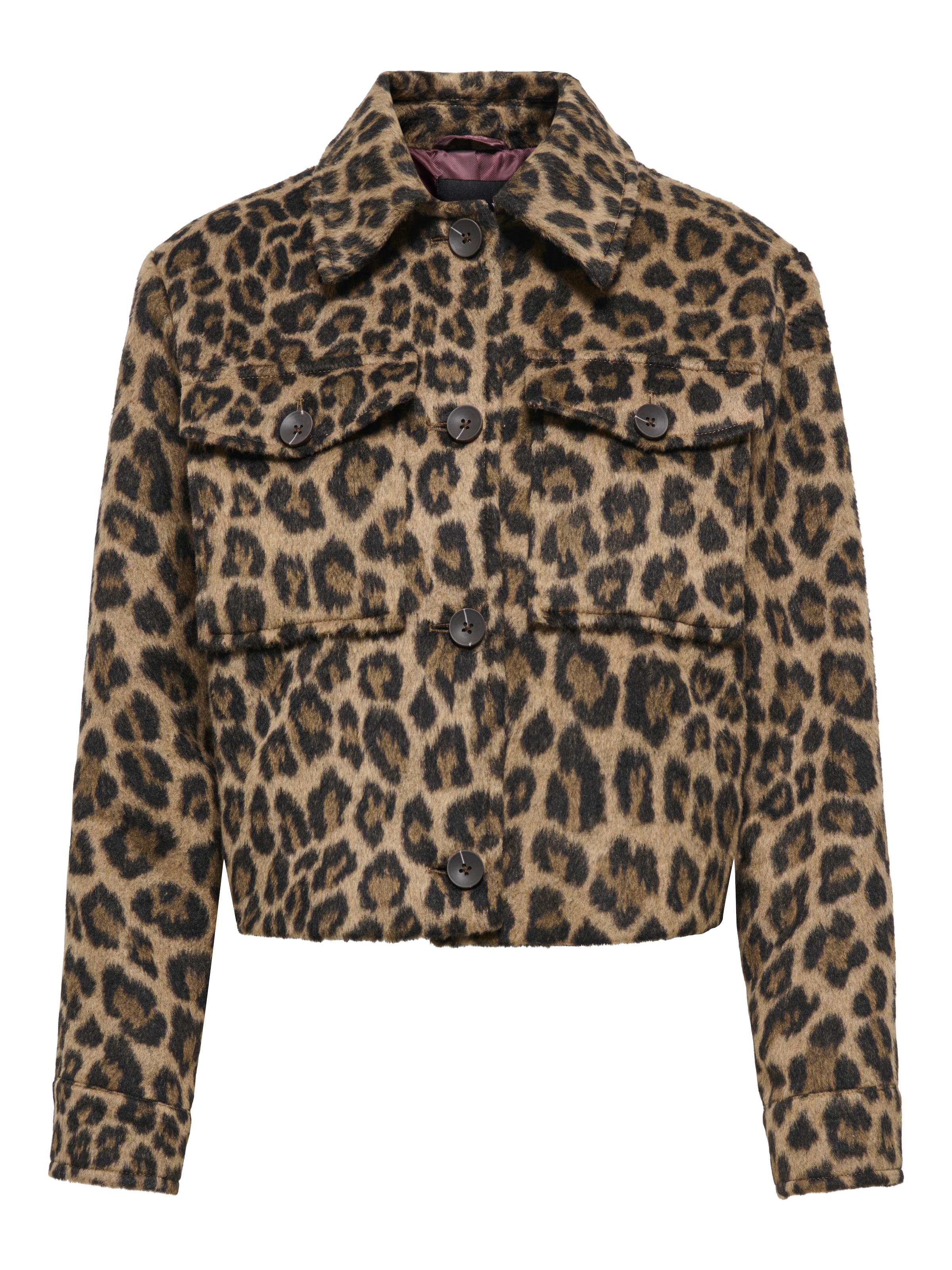 ONLY Fellimitatjacke »ONLEMILIA SHORT JACKET CC OTW« Materialmix, animal-print